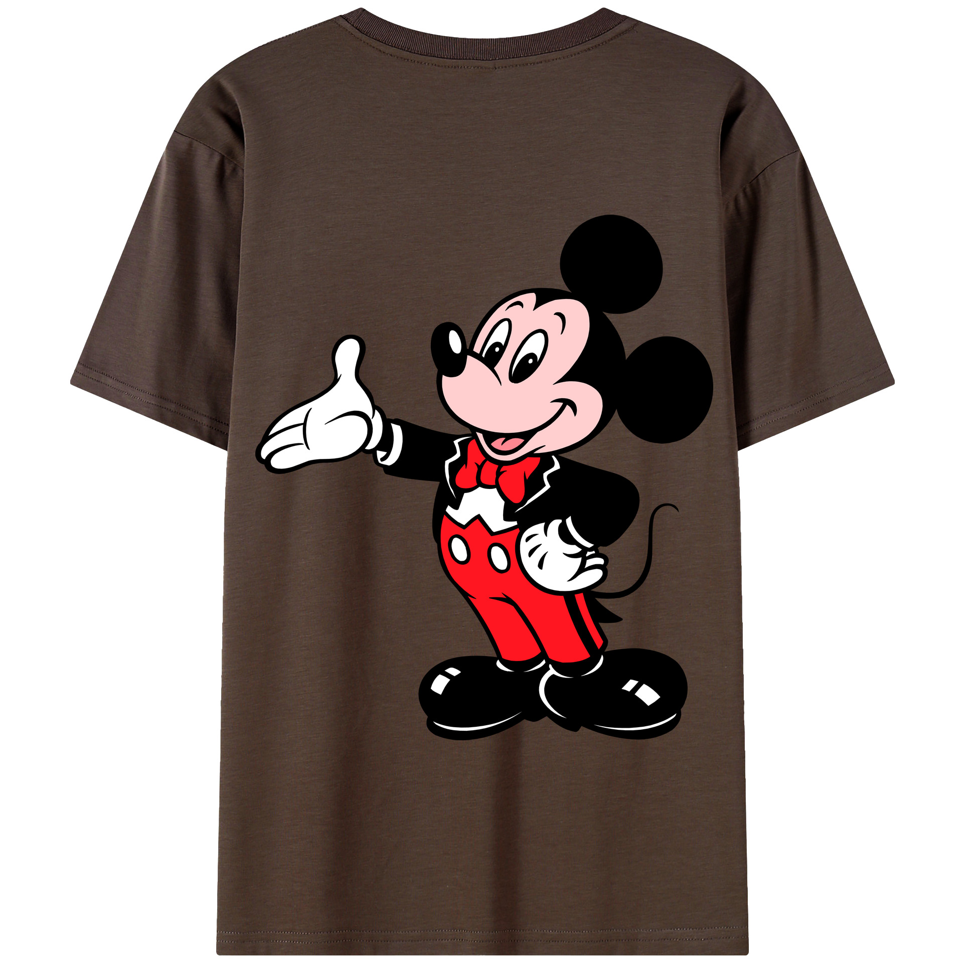 （画像用） ミッキーマウス Mickey Mouse 綿100％半袖Tシャツ（背面プリント）