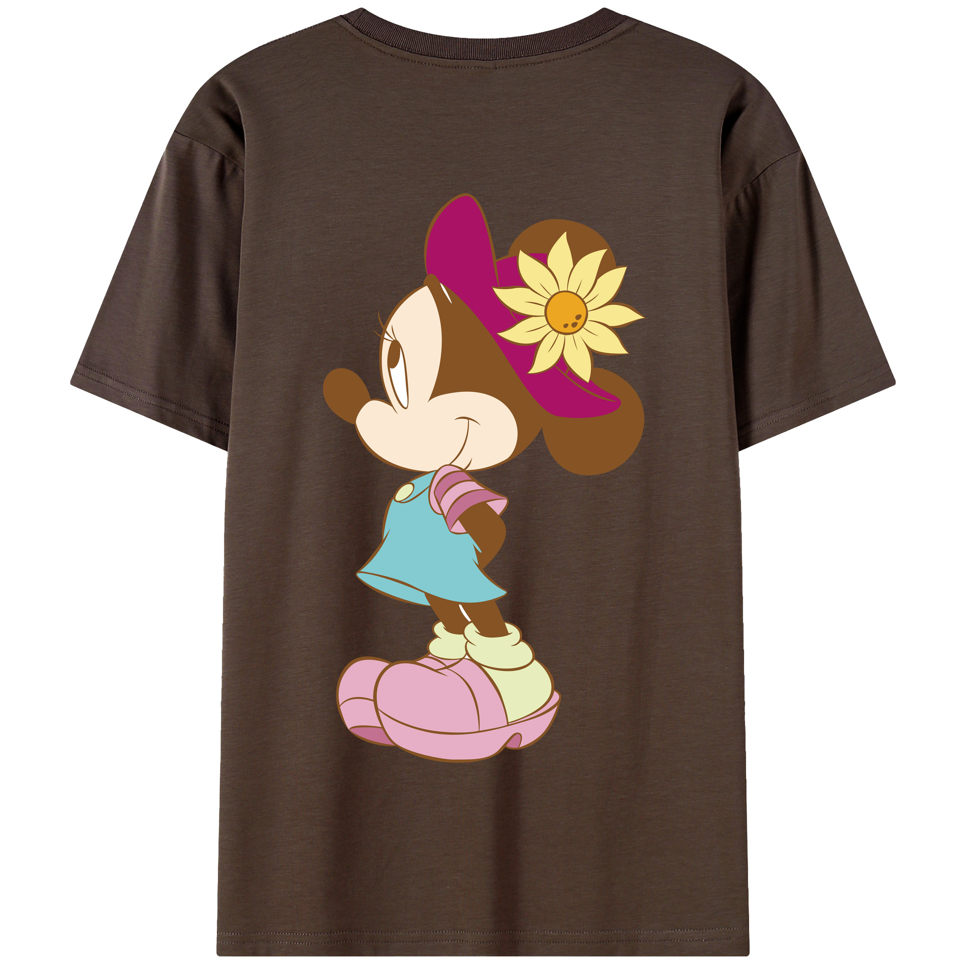 （画像用） ミッキーマウス Mickey Mouse 綿100％半袖Tシャツ（背面プリント）
