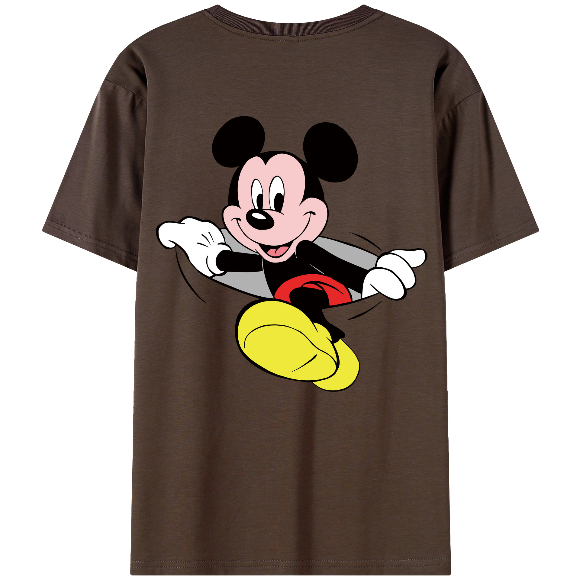 （画像用） ミッキーマウス Mickey Mouse 綿100％半袖Tシャツ（背面プリント）