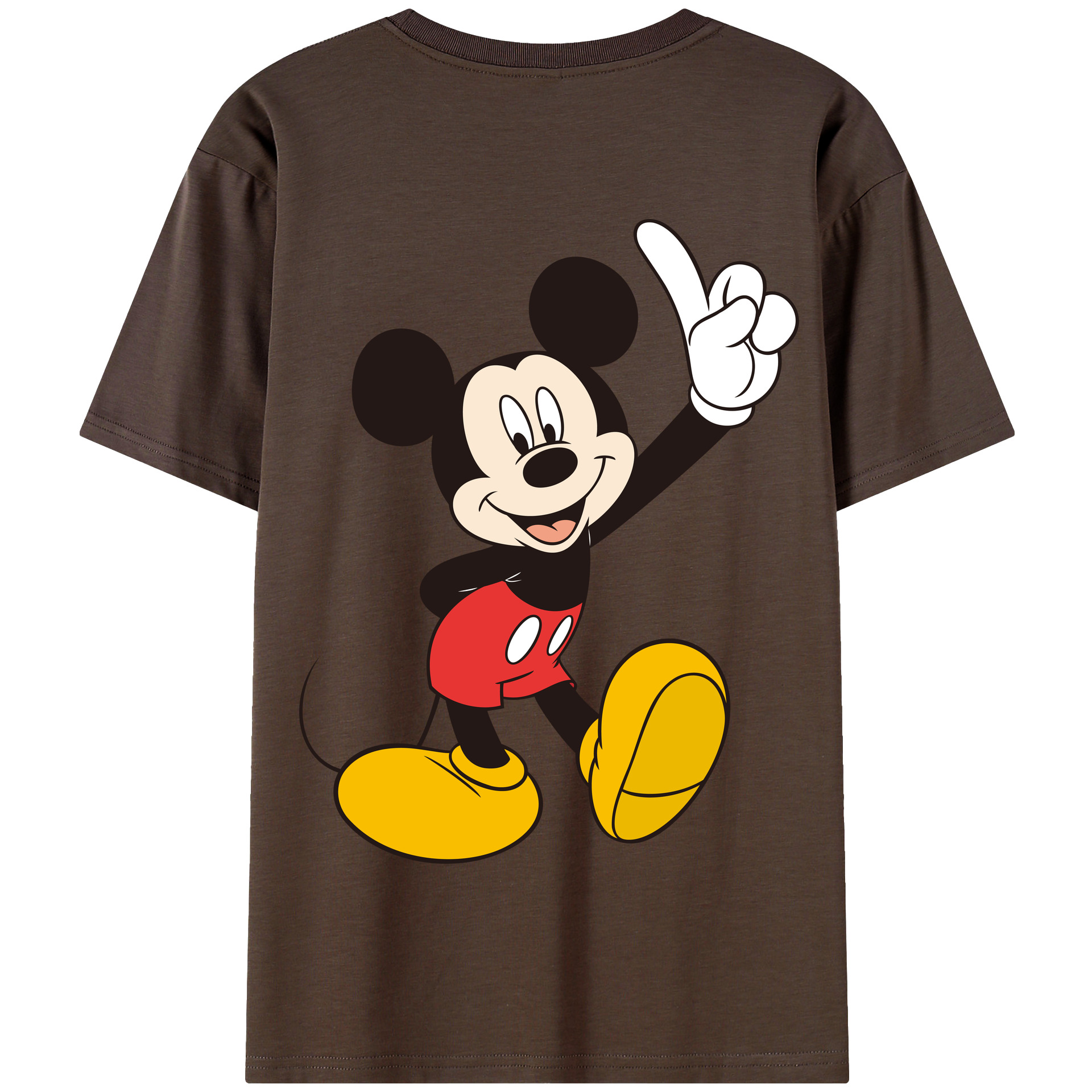 （画像用） ミッキーマウス Mickey Mouse 綿100％半袖Tシャツ（背面プリント）
