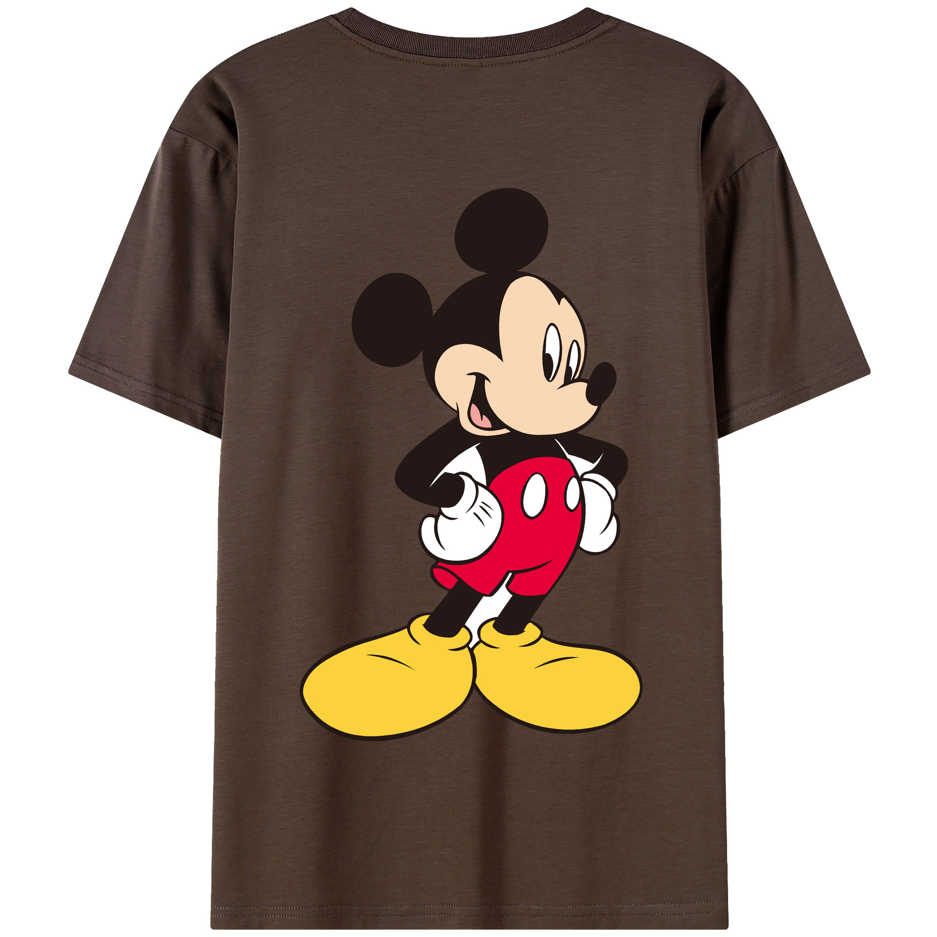 （画像用） ミッキーマウス Mickey Mouse 綿100％半袖Tシャツ（背面プリント）
