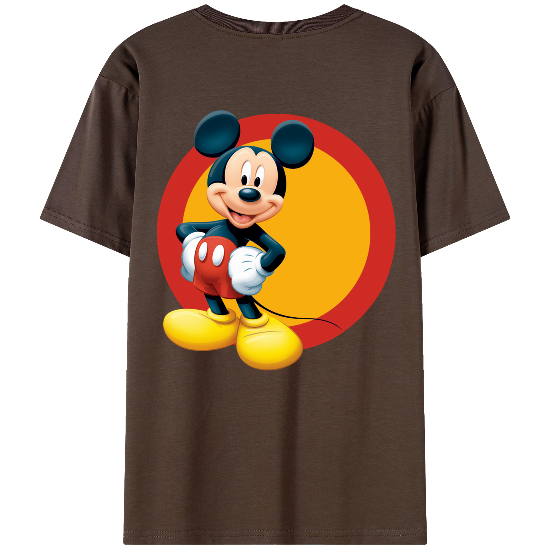 （画像用） ミッキーマウス Mickey Mouse 綿100％半袖Tシャツ（背面プリント）
