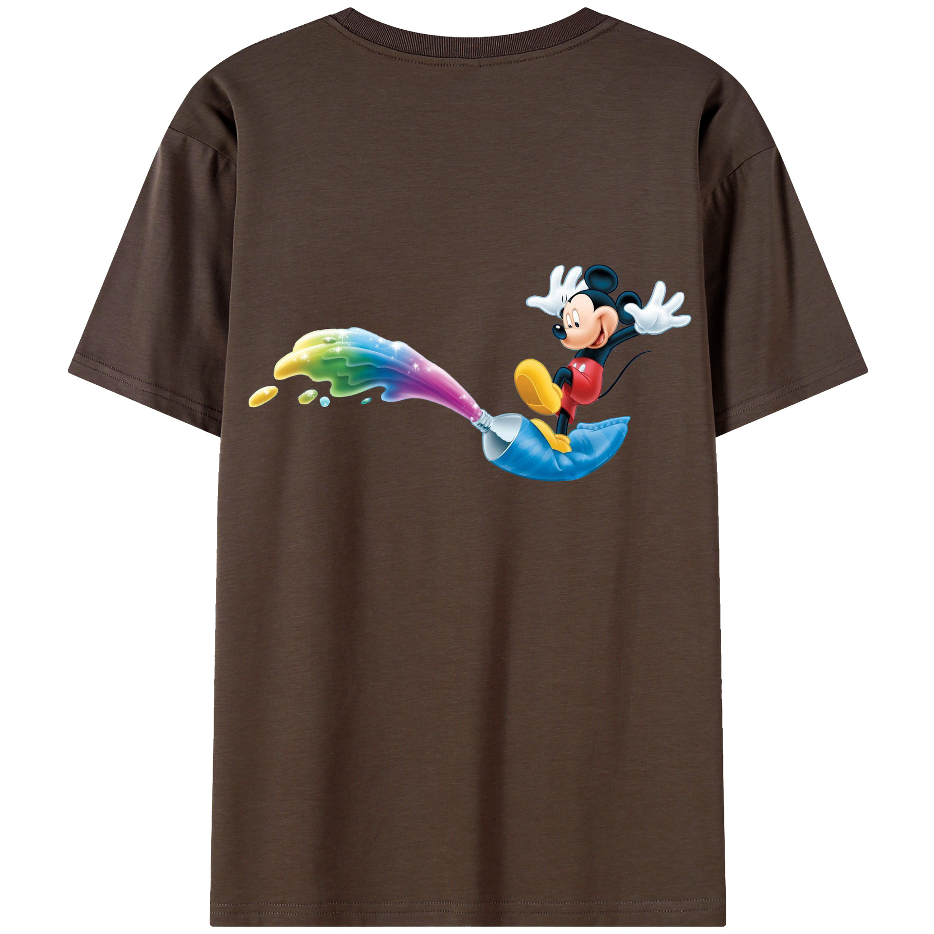 （画像用） ミッキーマウス Mickey Mouse 綿100％半袖Tシャツ（背面プリント）