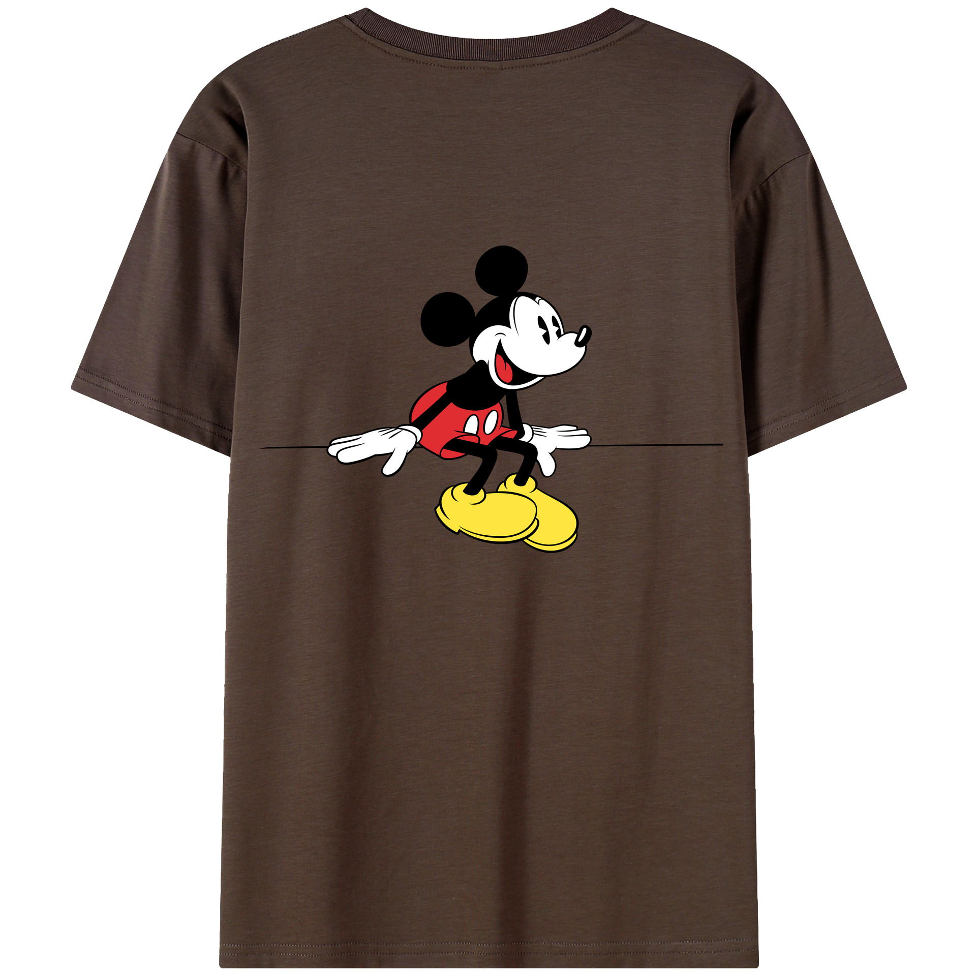 （画像用） ミッキーマウス Mickey Mouse 綿100％半袖Tシャツ（背面プリント）