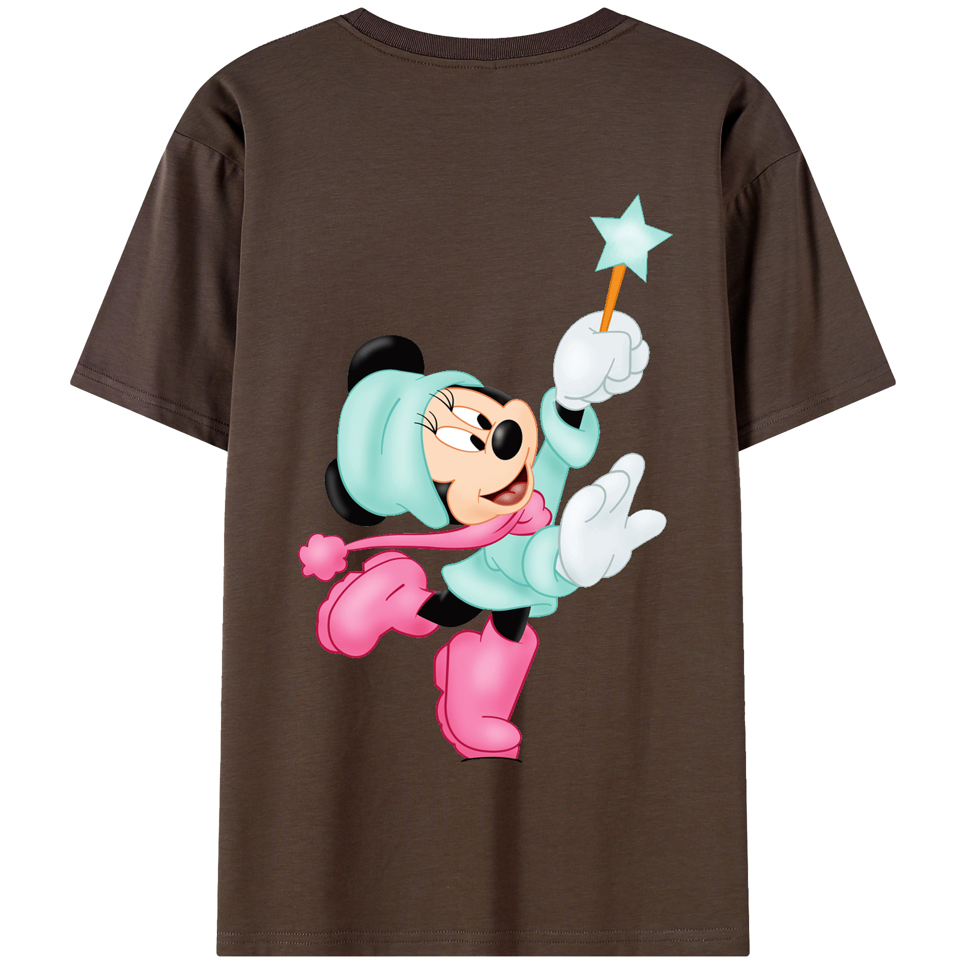 （画像用） ミッキーマウス Mickey Mouse 綿100％半袖Tシャツ（背面プリント）
