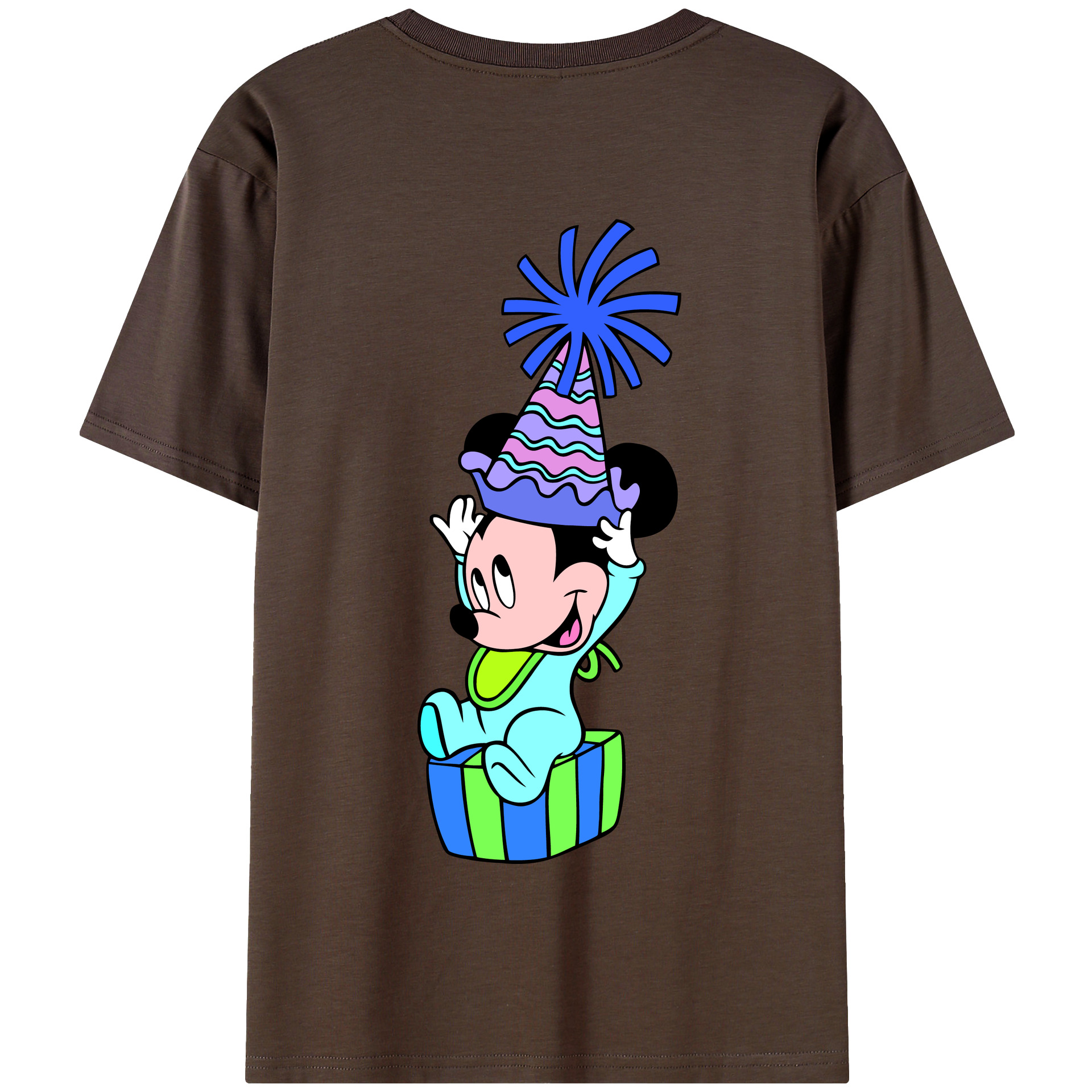（画像用） ミッキーマウス Mickey Mouse 綿100％半袖Tシャツ（背面プリント）