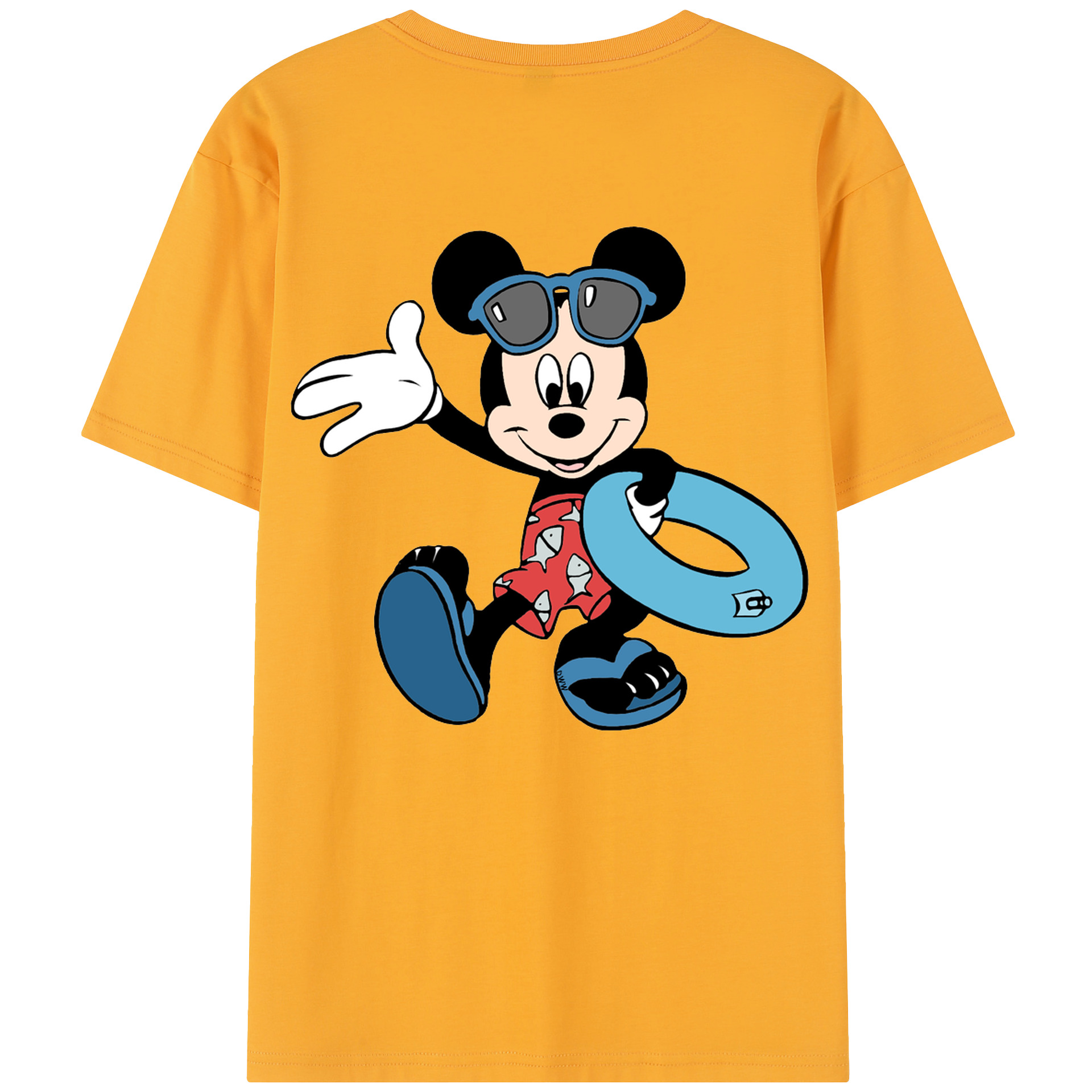 （画像用） ミッキーマウス Mickey Mouse 綿100％半袖Tシャツ（背面プリント）