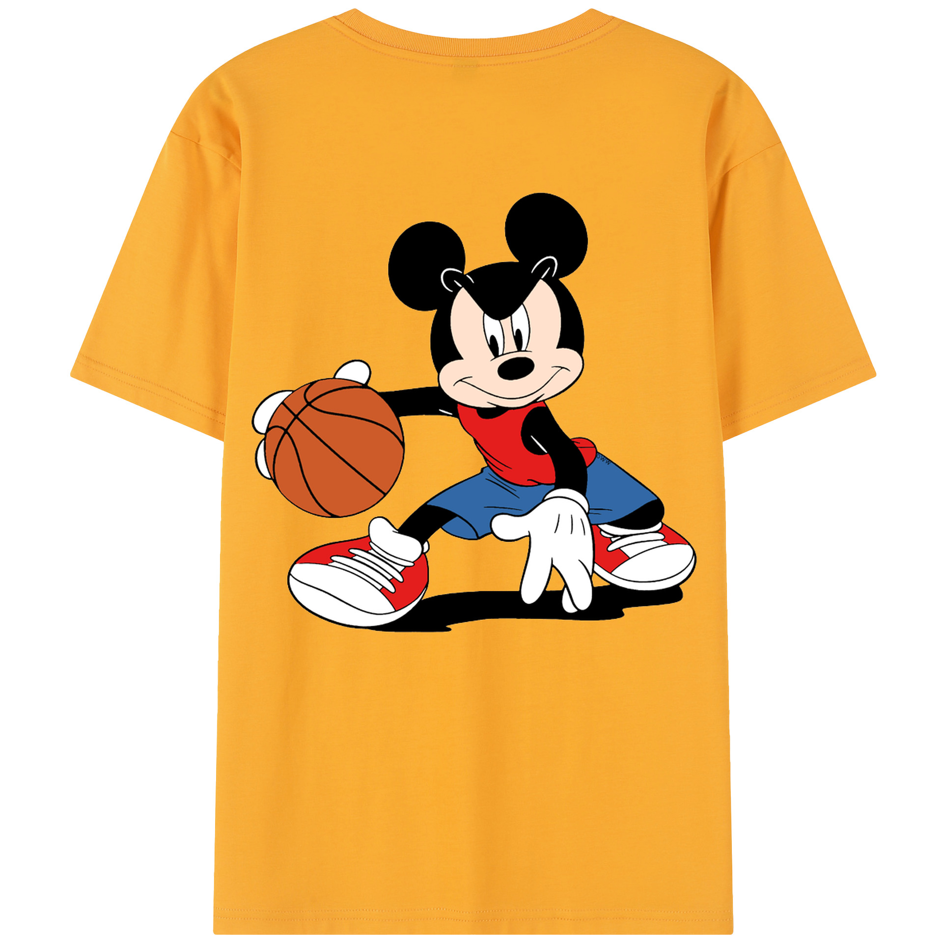 （画像用） ミッキーマウス Mickey Mouse 綿100％半袖Tシャツ（背面プリント）