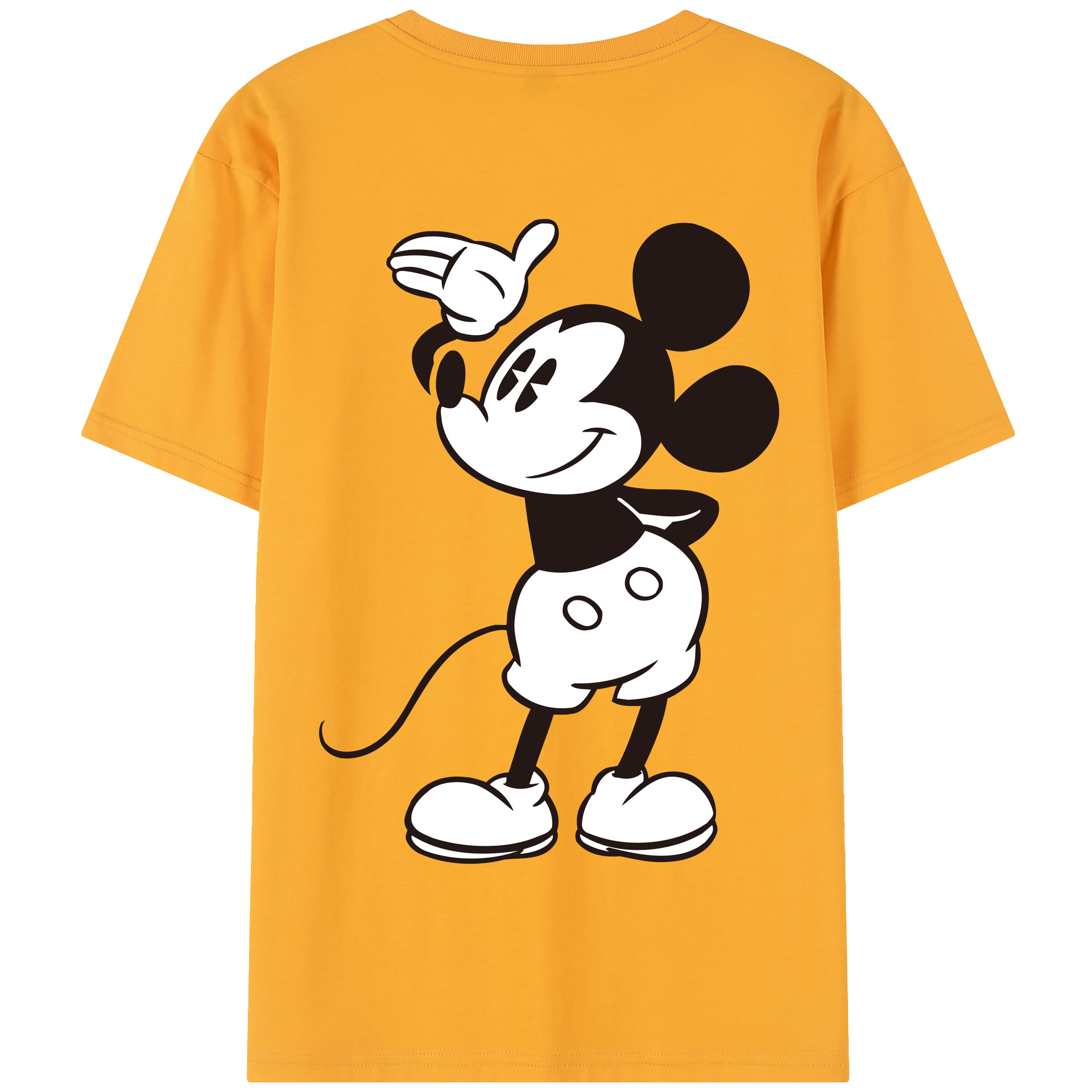 （画像用） ミッキーマウス Mickey Mouse 綿100％半袖Tシャツ（背面プリント）