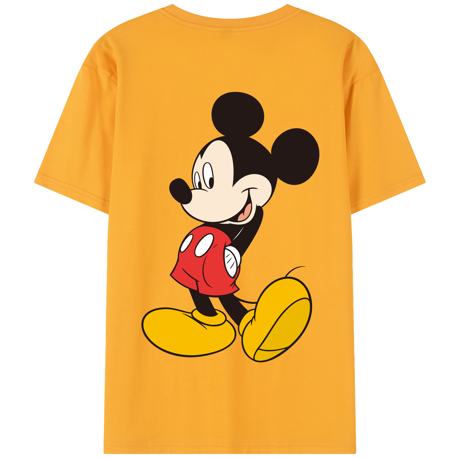 （画像用） ミッキーマウス Mickey Mouse 綿100％半袖Tシャツ（背面プリント）