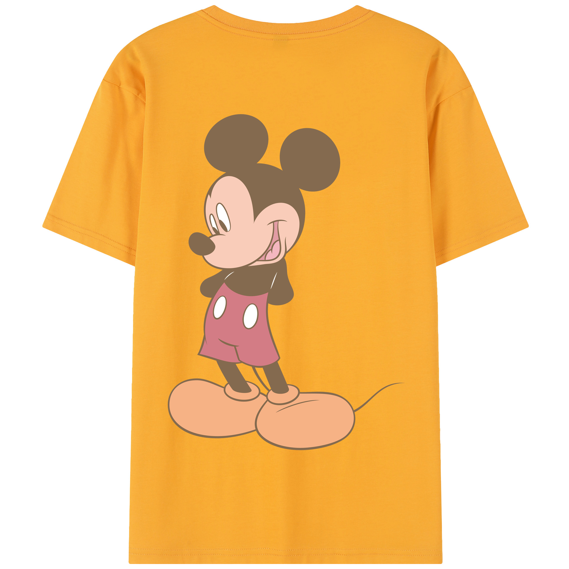（画像用） ミッキーマウス Mickey Mouse 綿100％半袖Tシャツ（背面プリント）