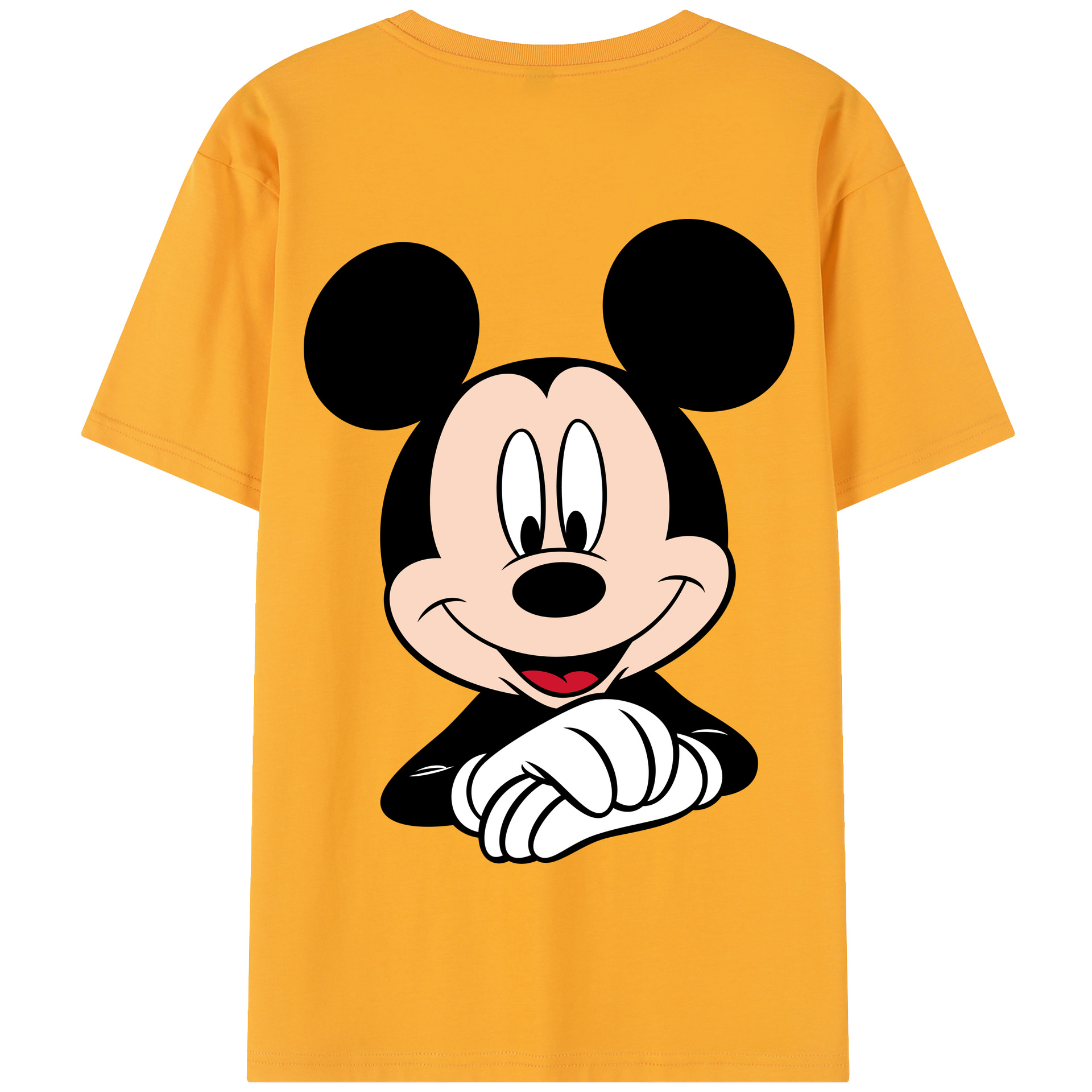 （画像用） ミッキーマウス Mickey Mouse 綿100％半袖Tシャツ（背面プリント）