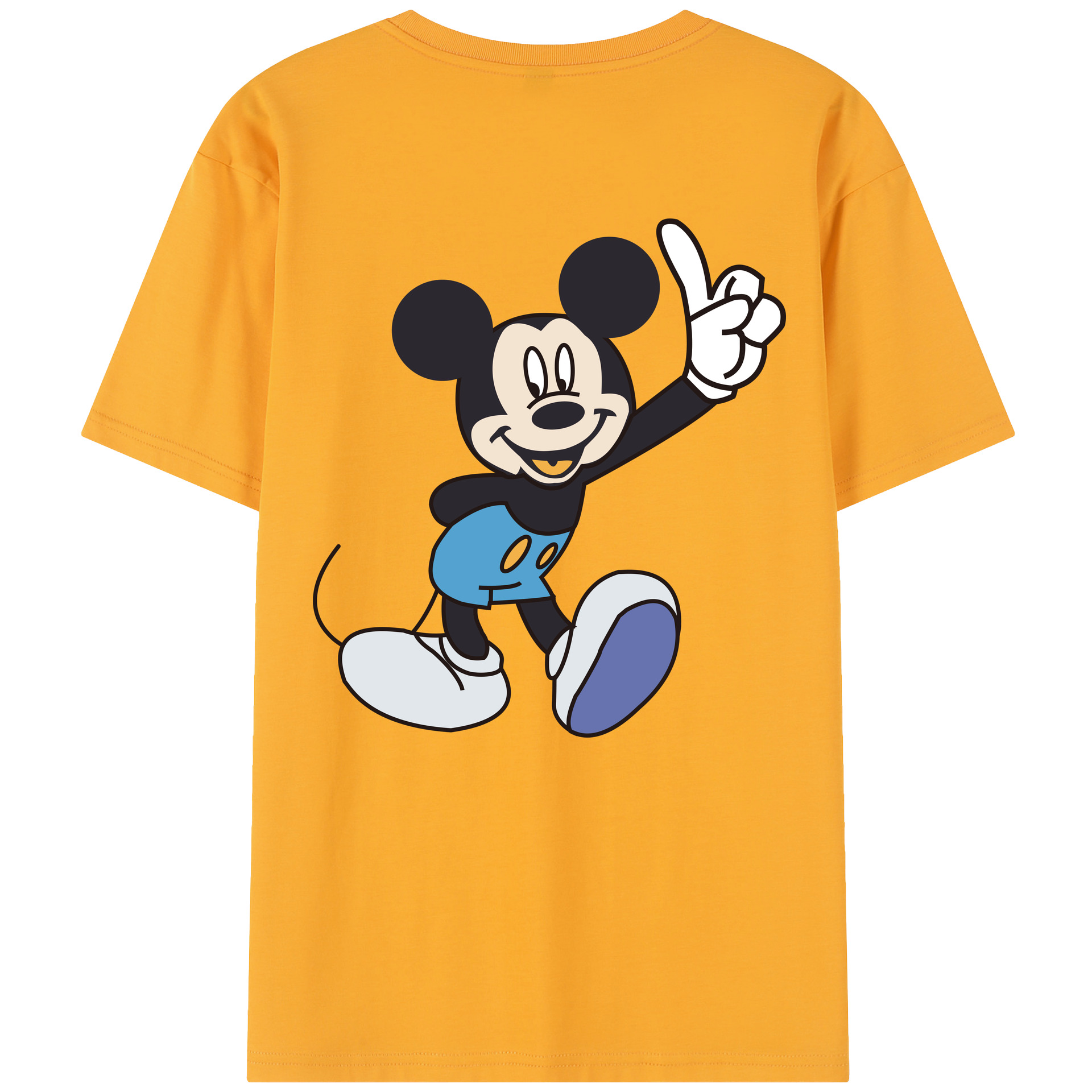 （画像用） ミッキーマウス Mickey Mouse 綿100％半袖Tシャツ（背面プリント）