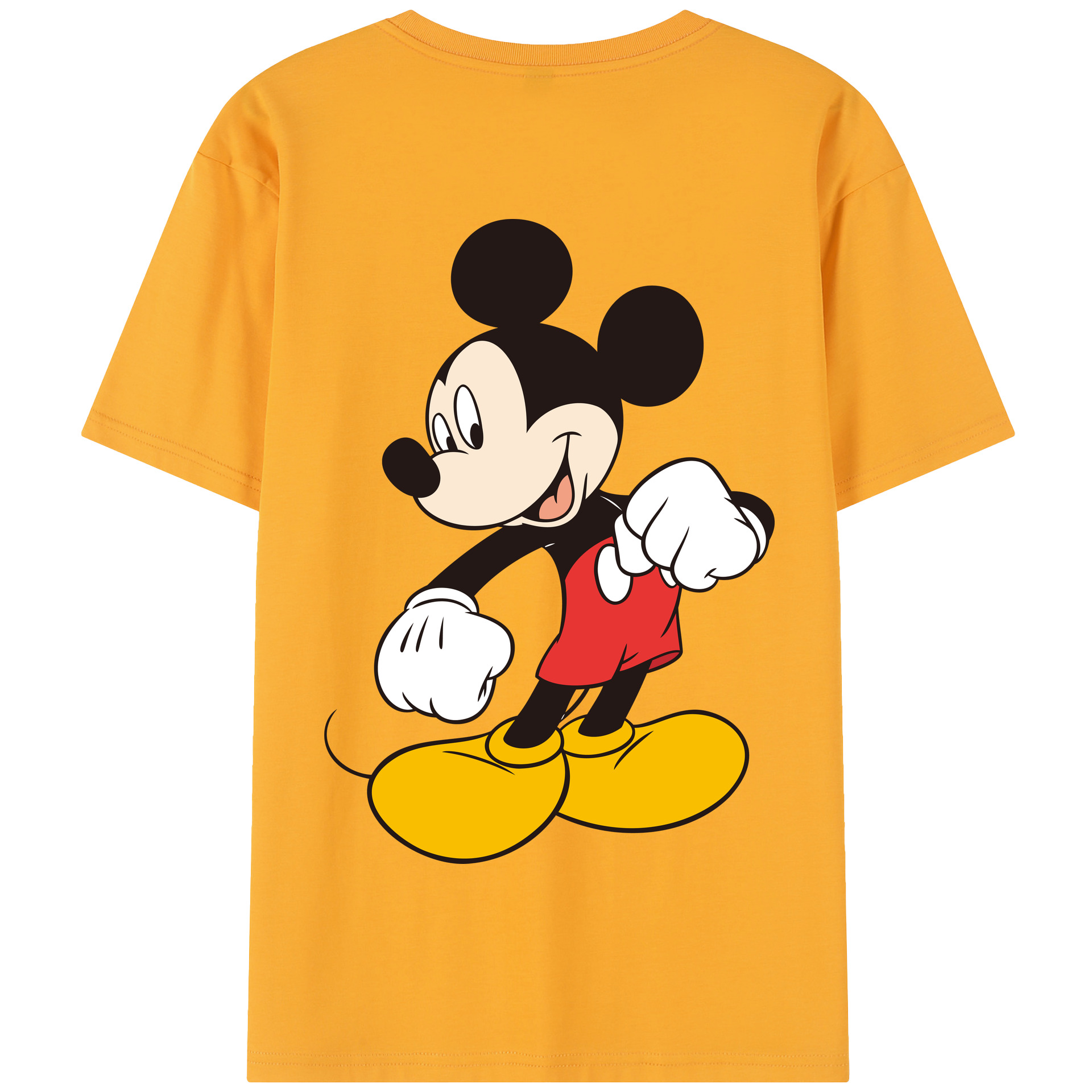 （画像用） ミッキーマウス Mickey Mouse 綿100％半袖Tシャツ（背面プリント）