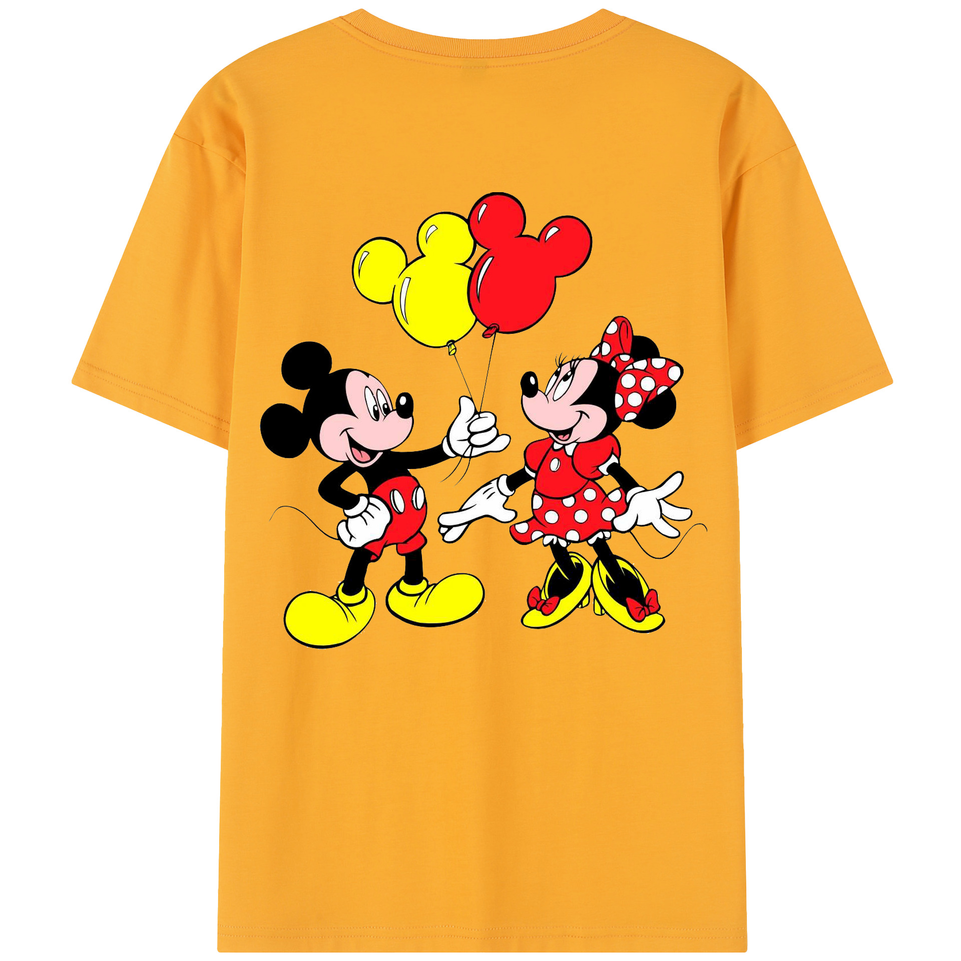 （画像用） ミッキーマウス Mickey Mouse 綿100％半袖Tシャツ（背面プリント）