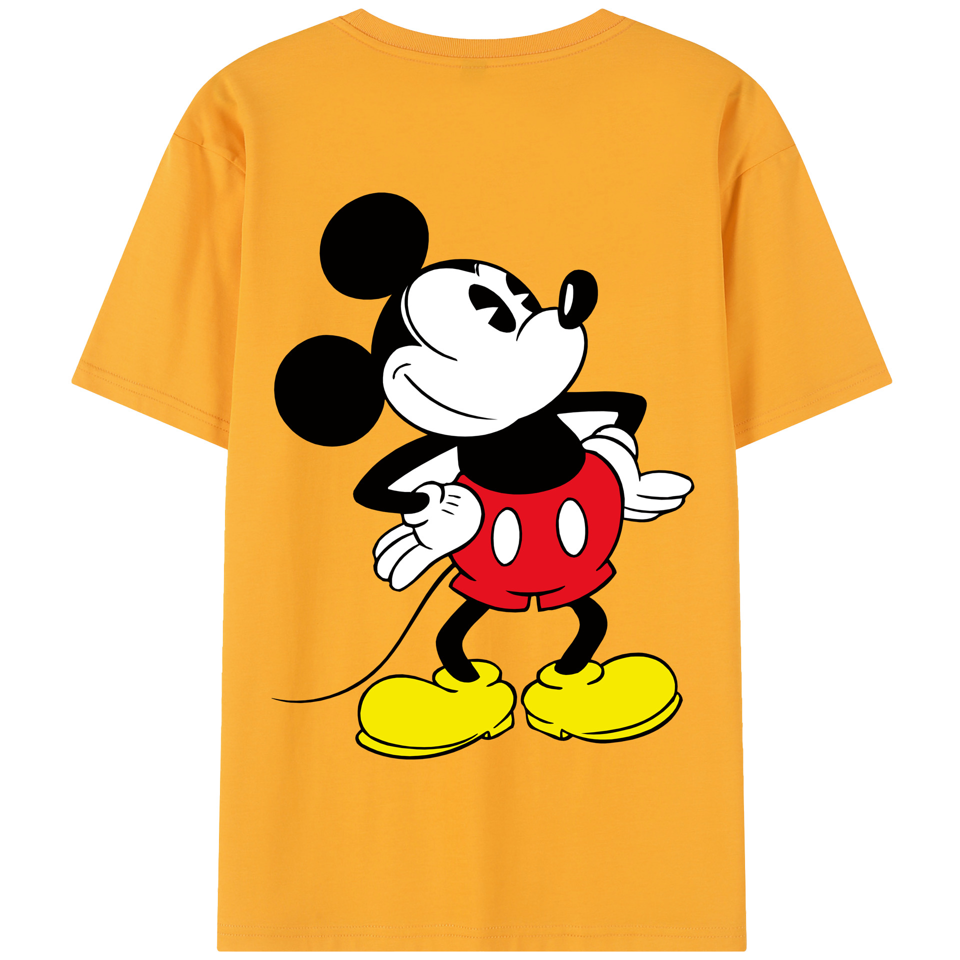 （画像用） ミッキーマウス Mickey Mouse 綿100％半袖Tシャツ（背面プリント）