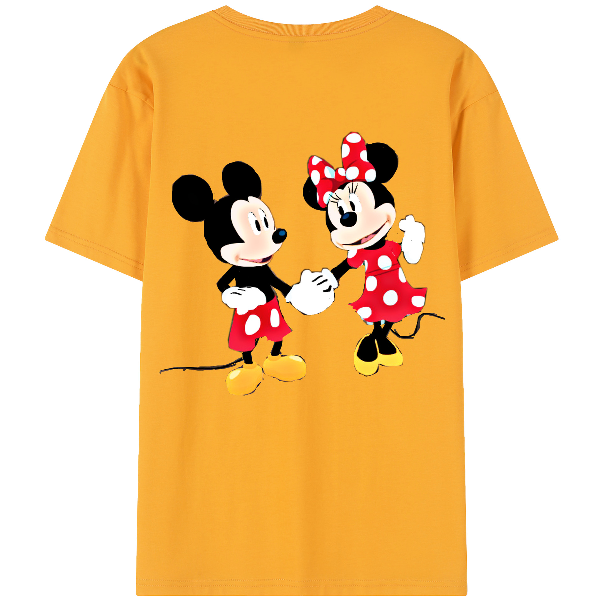 （画像用） ミッキーマウス Mickey Mouse 綿100％半袖Tシャツ（背面プリント）