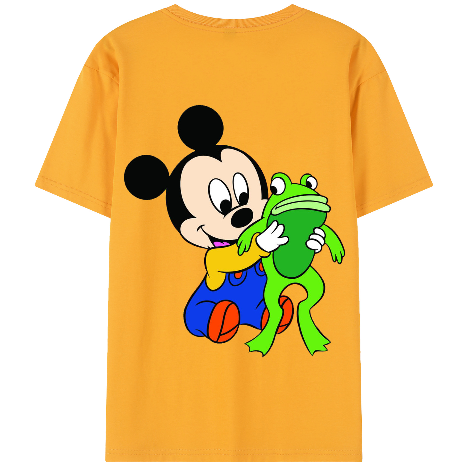 （画像用） ミッキーマウス Mickey Mouse 綿100％半袖Tシャツ（背面プリント）