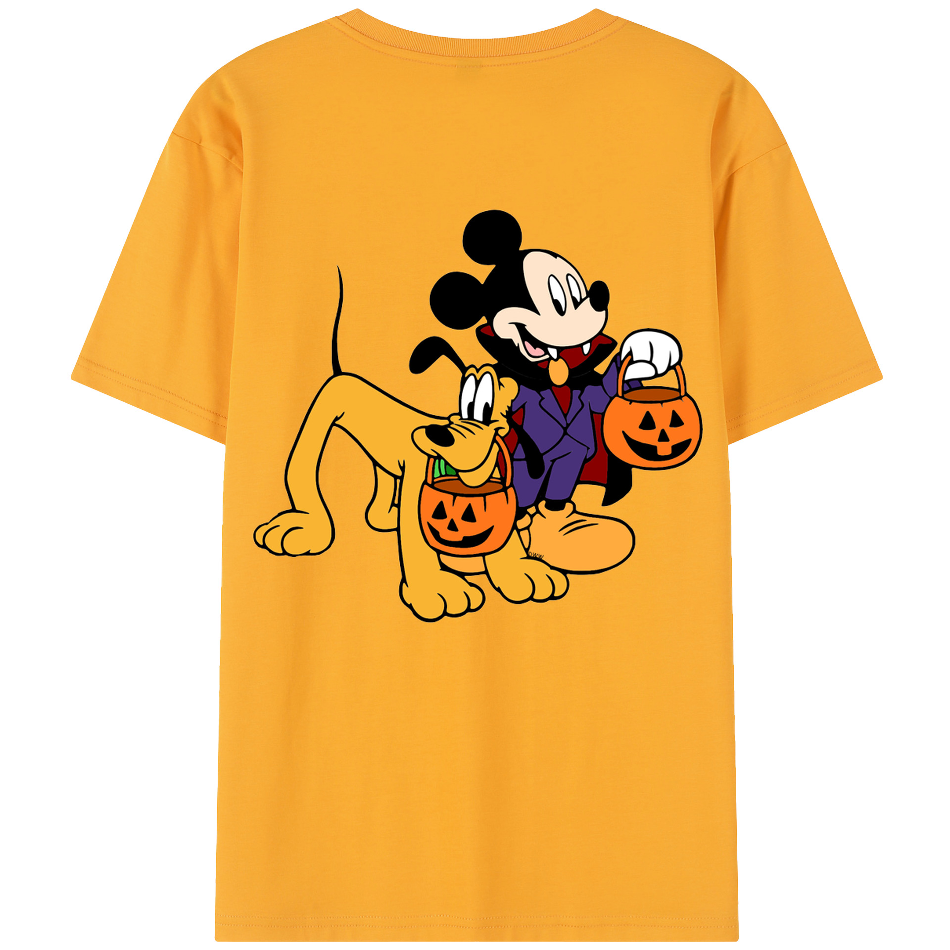 （画像用） ミッキーマウス Mickey Mouse 綿100％半袖Tシャツ（背面プリント）