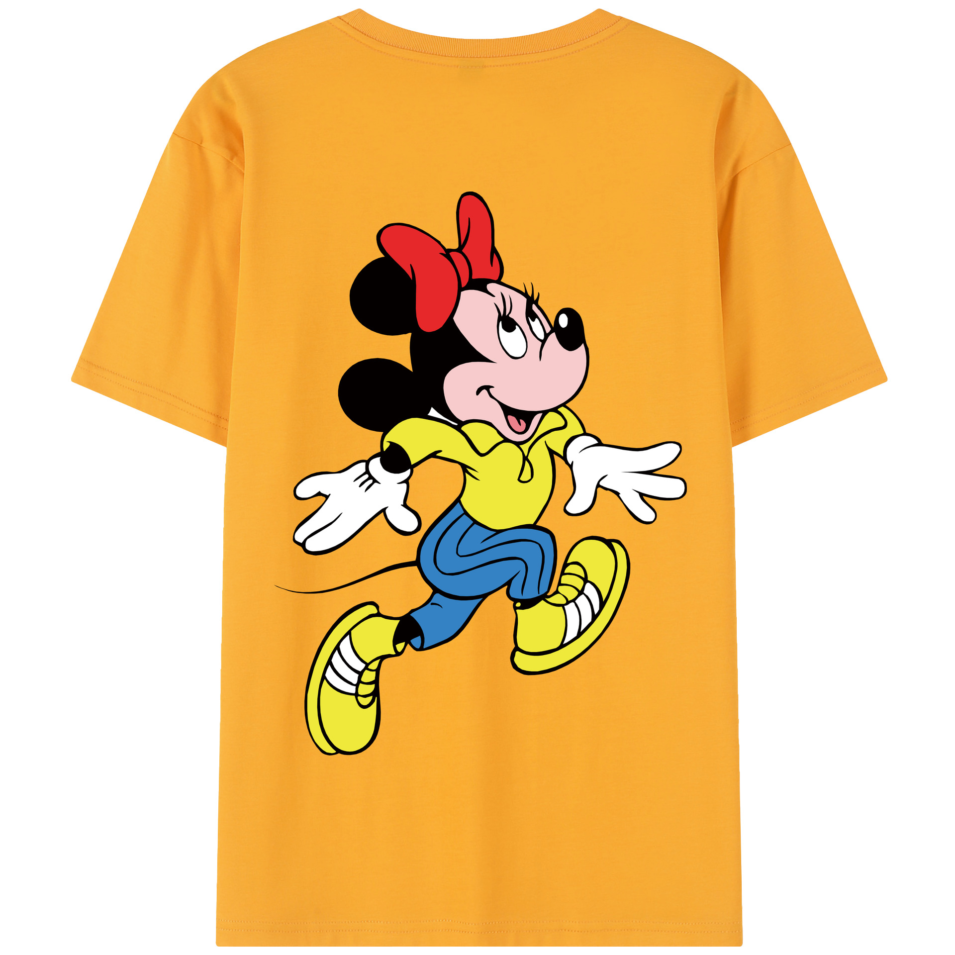 （画像用） ミッキーマウス Mickey Mouse 綿100％半袖Tシャツ（背面プリント）