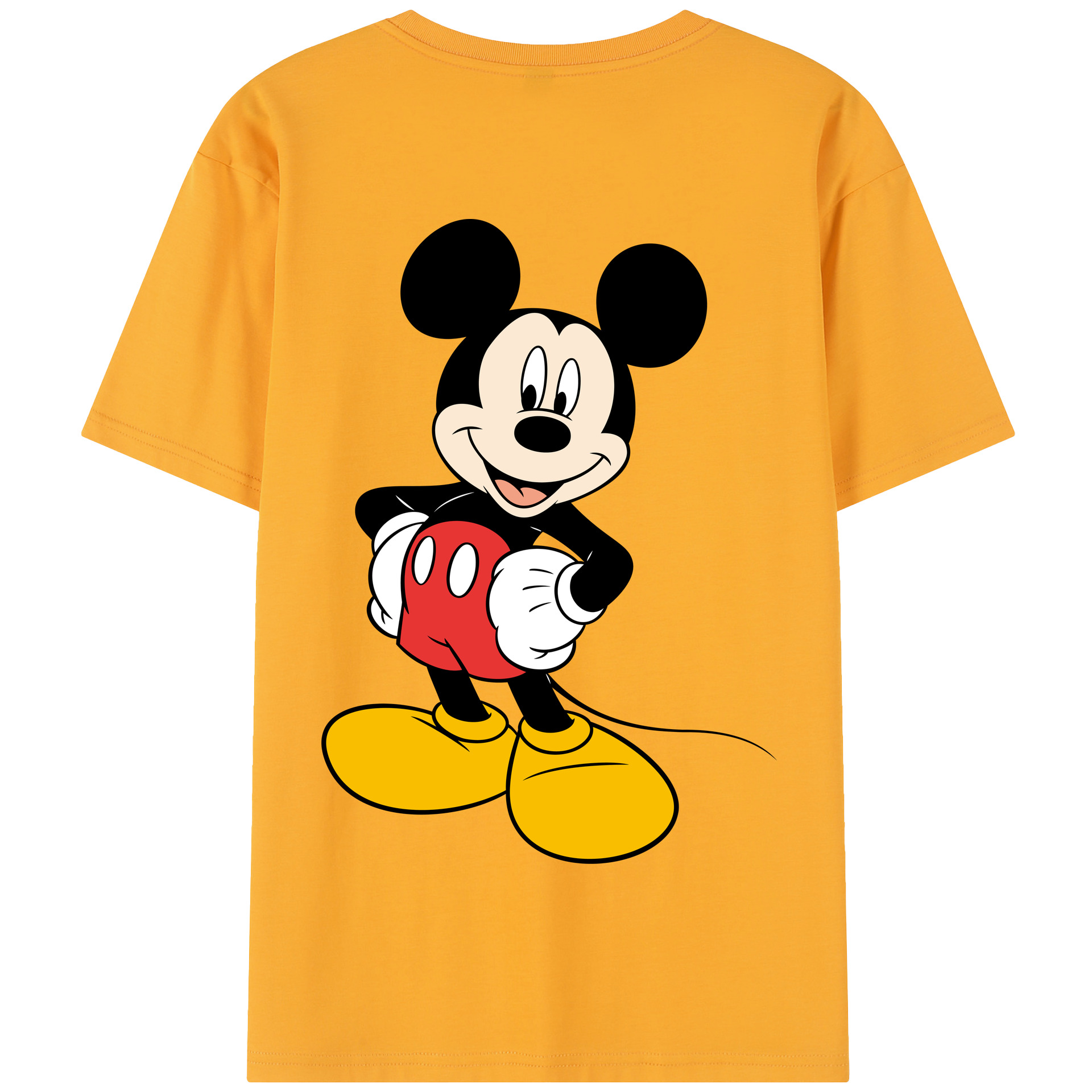 （画像用） ミッキーマウス Mickey Mouse 綿100％半袖Tシャツ（背面プリント）