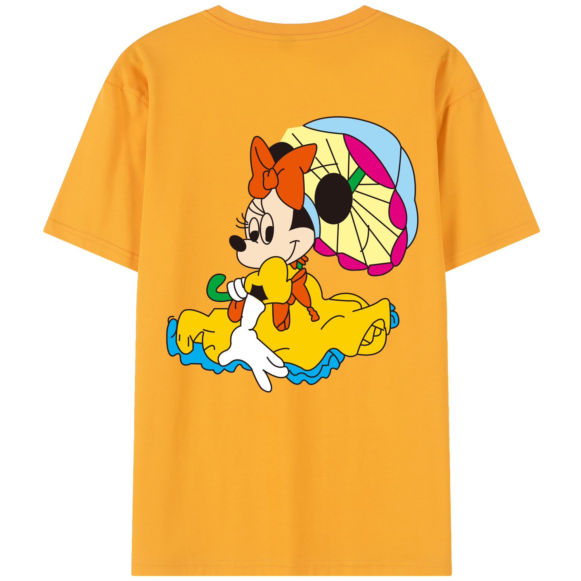 （画像用） ミッキーマウス Mickey Mouse 綿100％半袖Tシャツ（背面プリント）