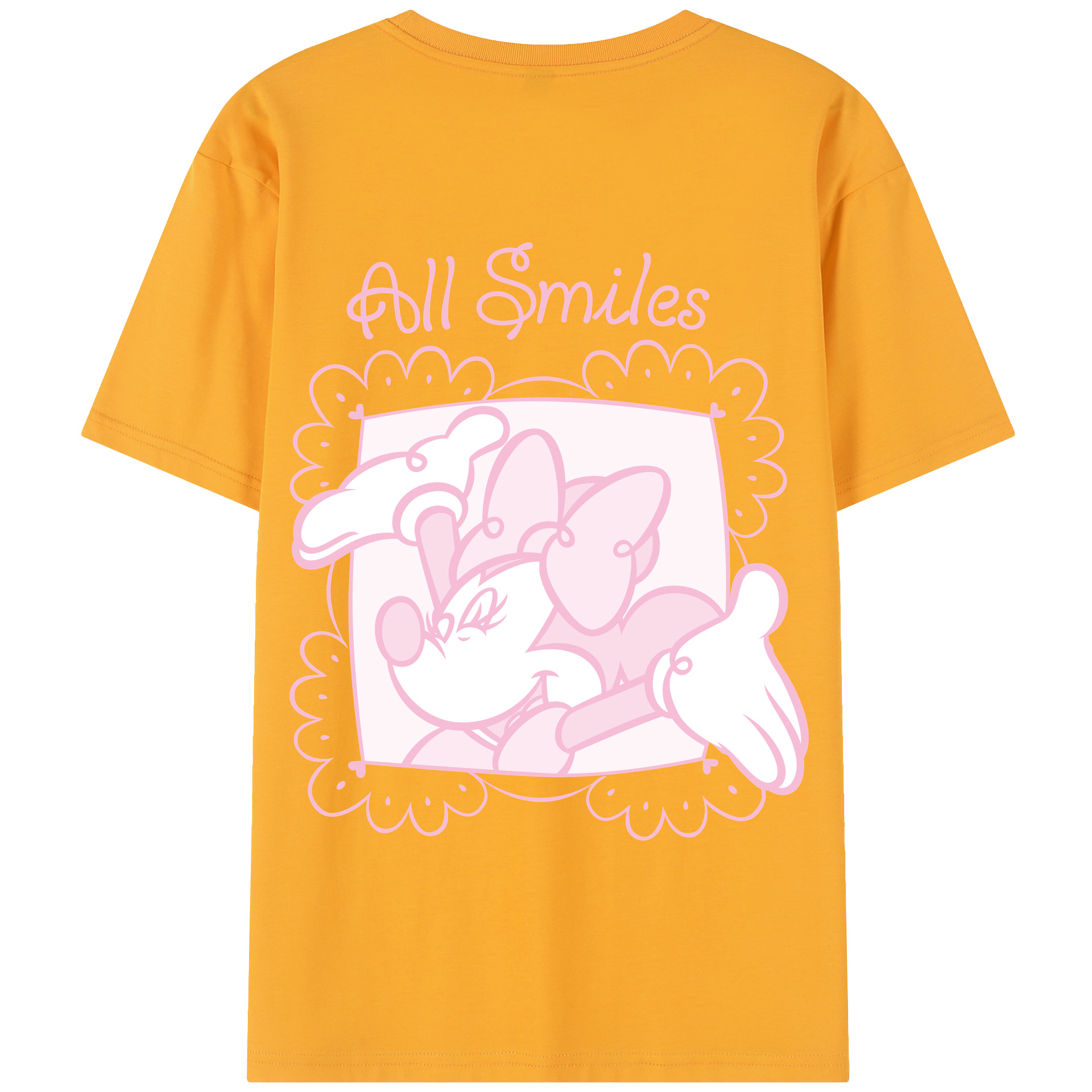 （画像用） ミッキーマウス Mickey Mouse 綿100％半袖Tシャツ（背面プリント）