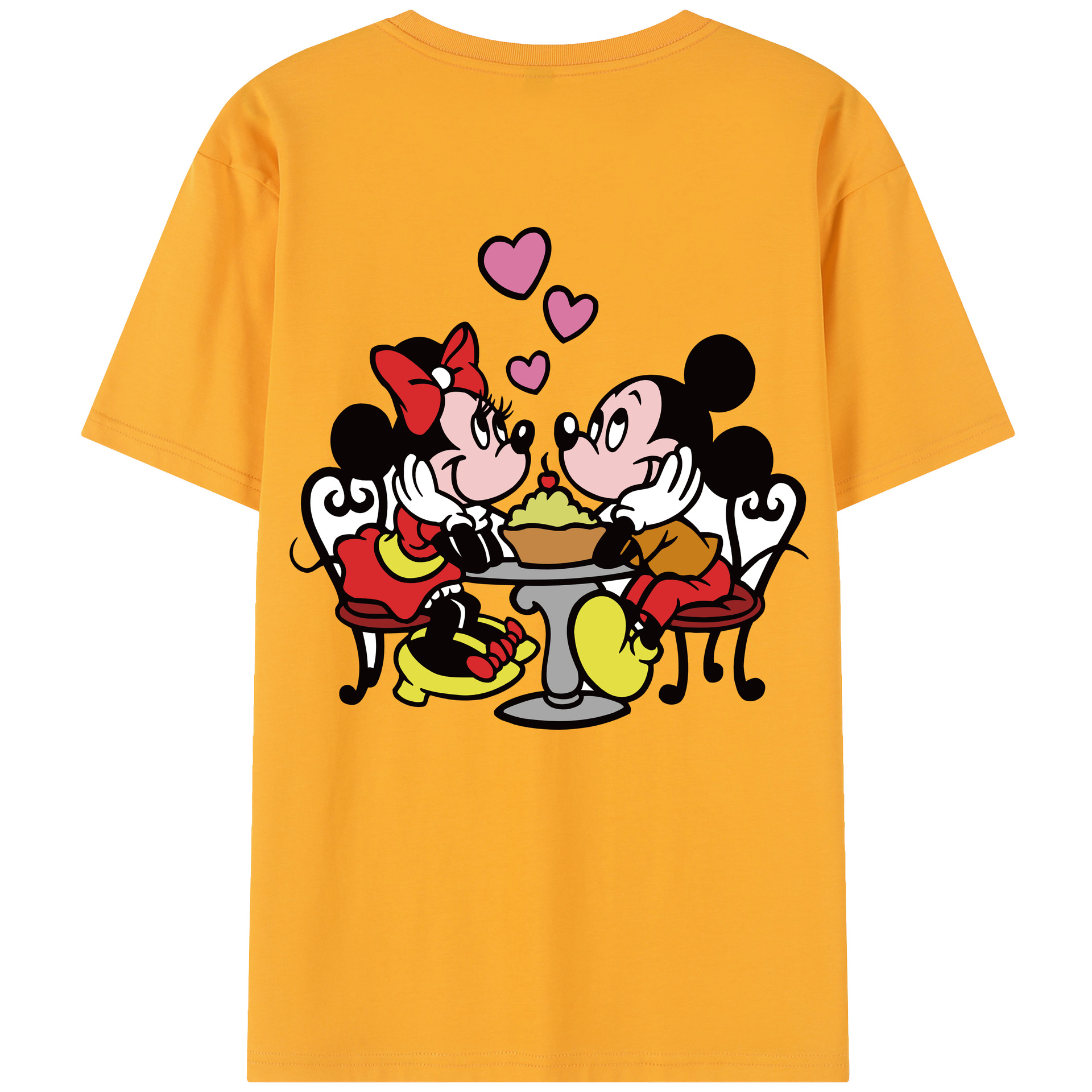 （画像用） ミッキーマウス Mickey Mouse 綿100％半袖Tシャツ（背面プリント）