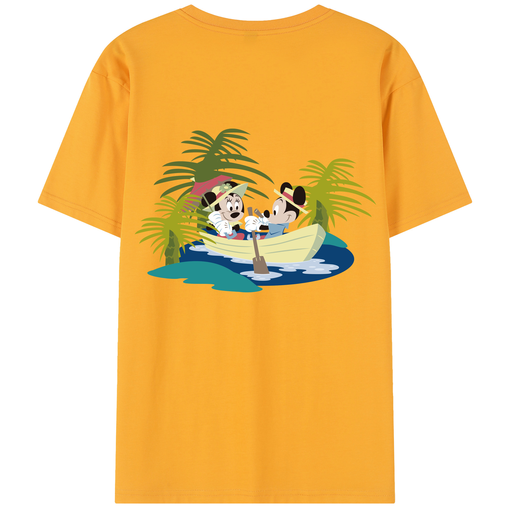 （画像用） ミッキーマウス Mickey Mouse 綿100％半袖Tシャツ（背面プリント）