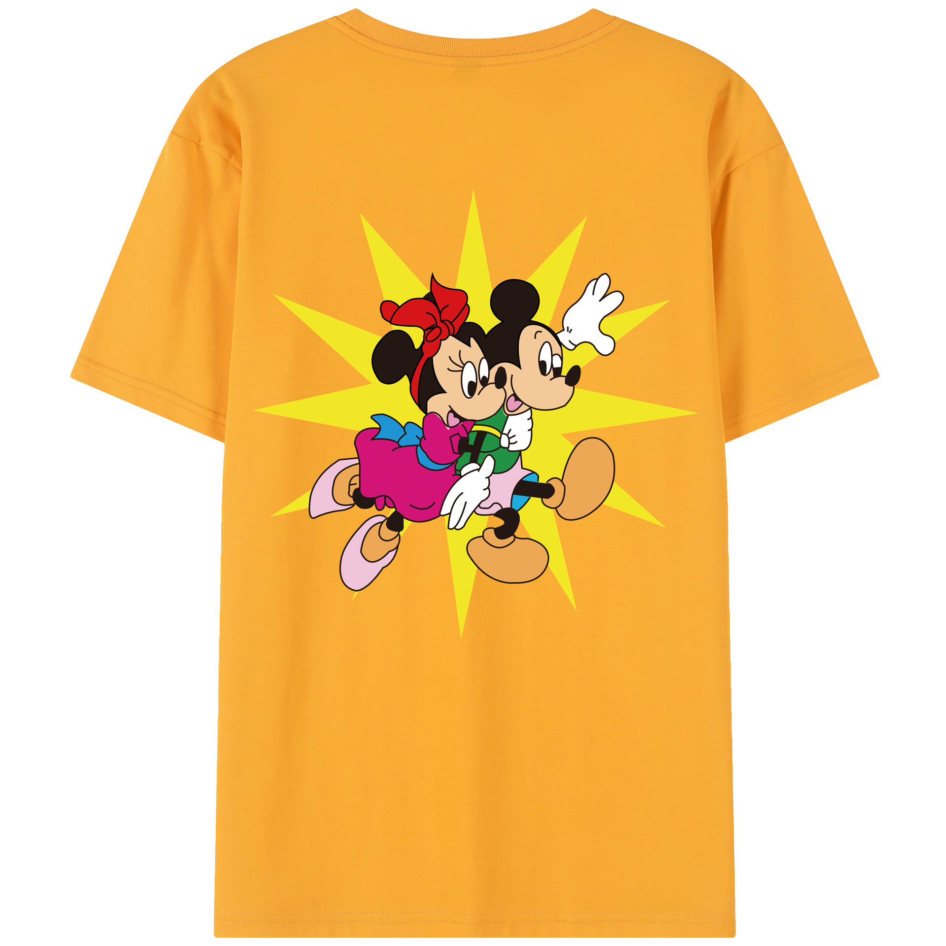 （画像用） ミッキーマウス Mickey Mouse 綿100％半袖Tシャツ（背面プリント）
