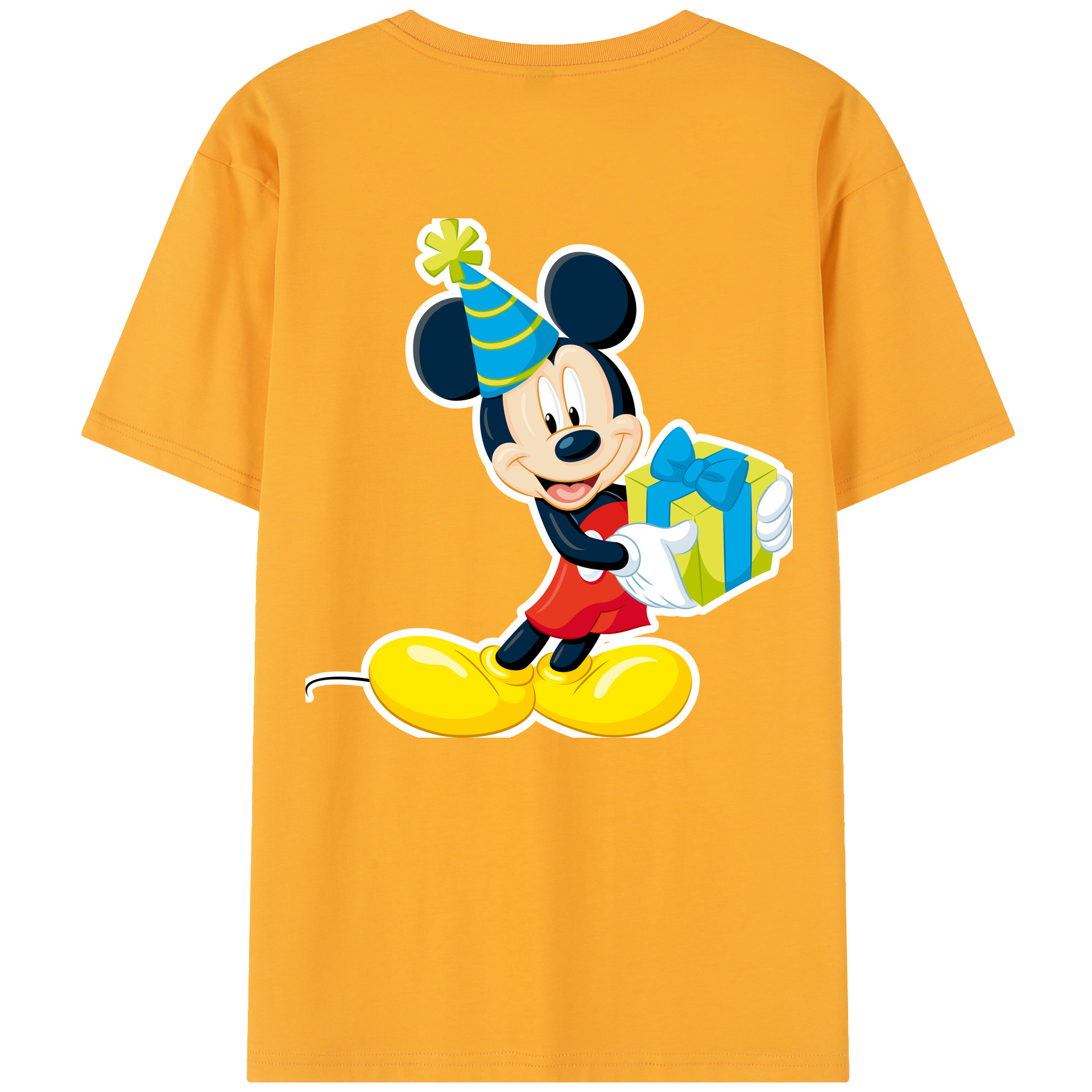 （画像用） ミッキーマウス Mickey Mouse 綿100％半袖Tシャツ（背面プリント）