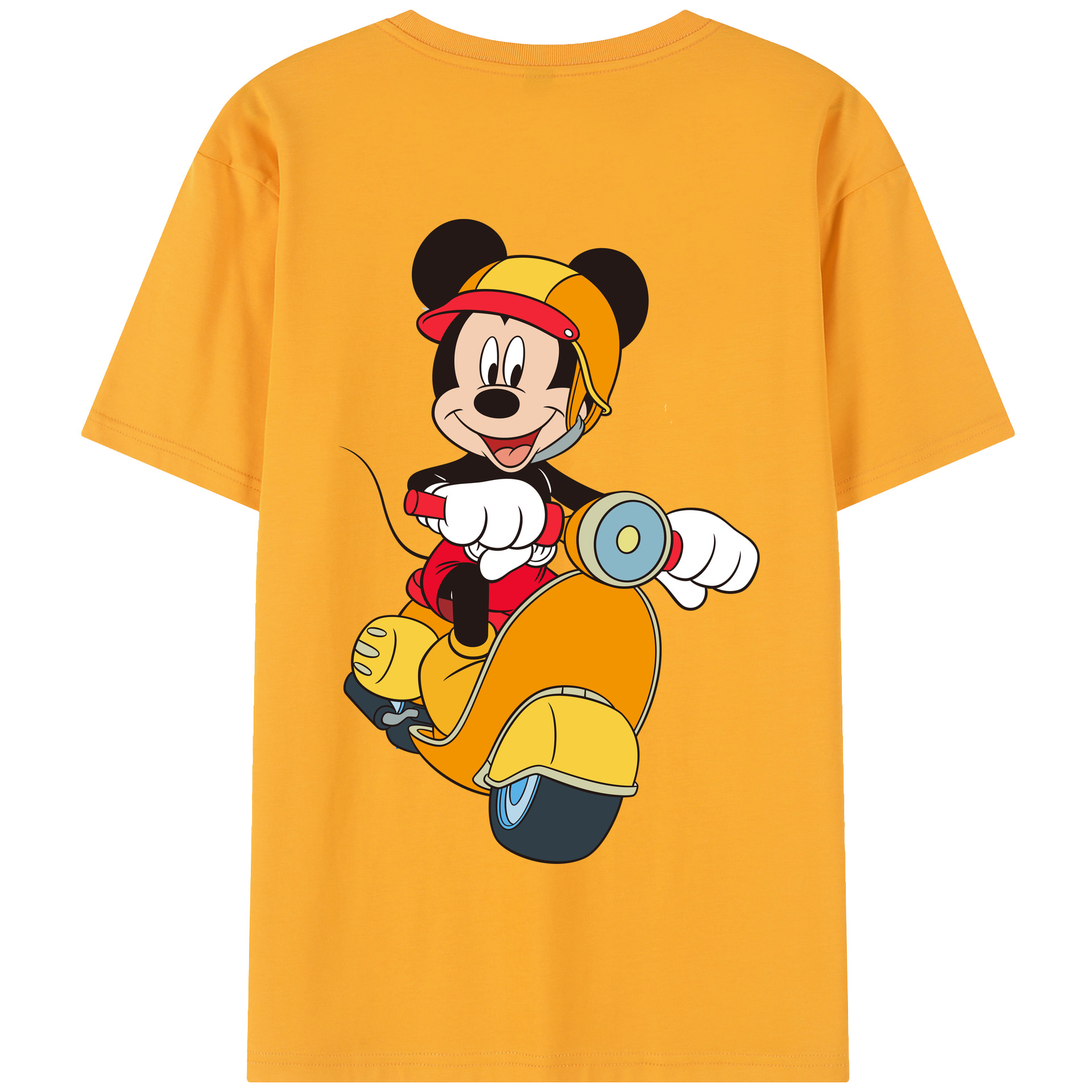 （画像用） ミッキーマウス Mickey Mouse 綿100％半袖Tシャツ（背面プリント）