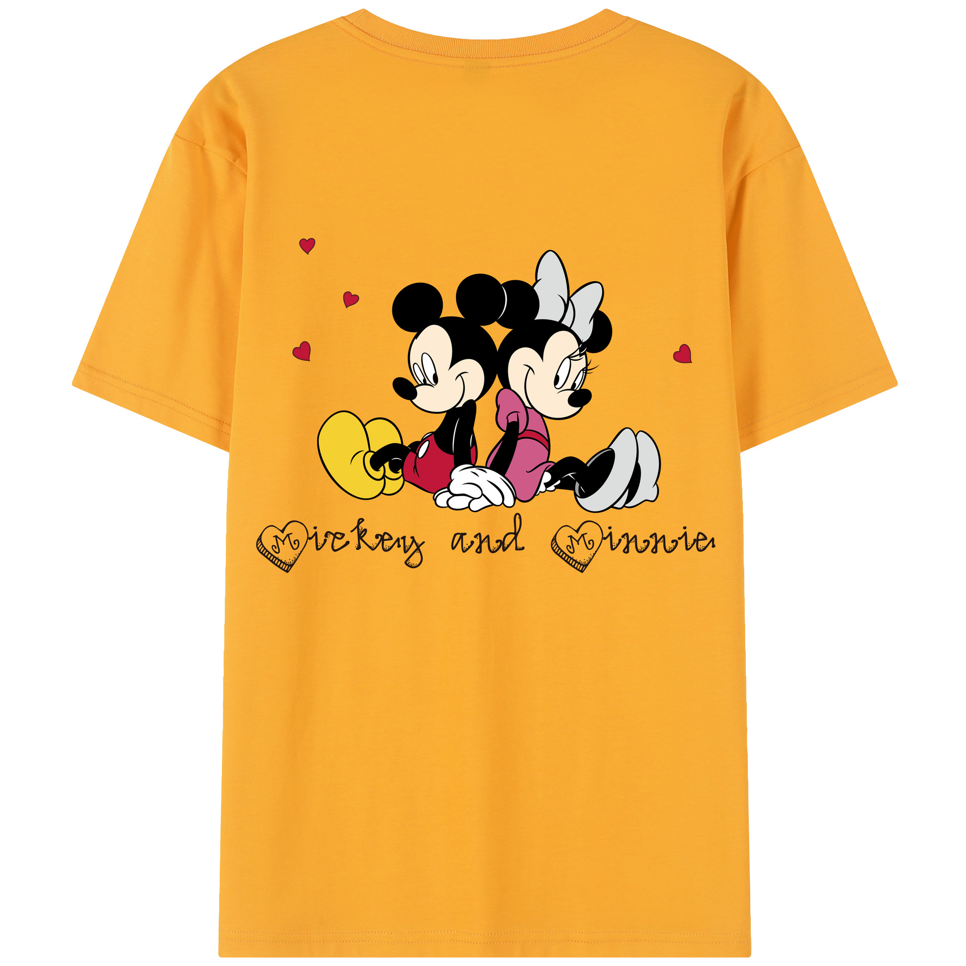 （画像用） ミッキーマウス Mickey Mouse 綿100％半袖Tシャツ（背面プリント）