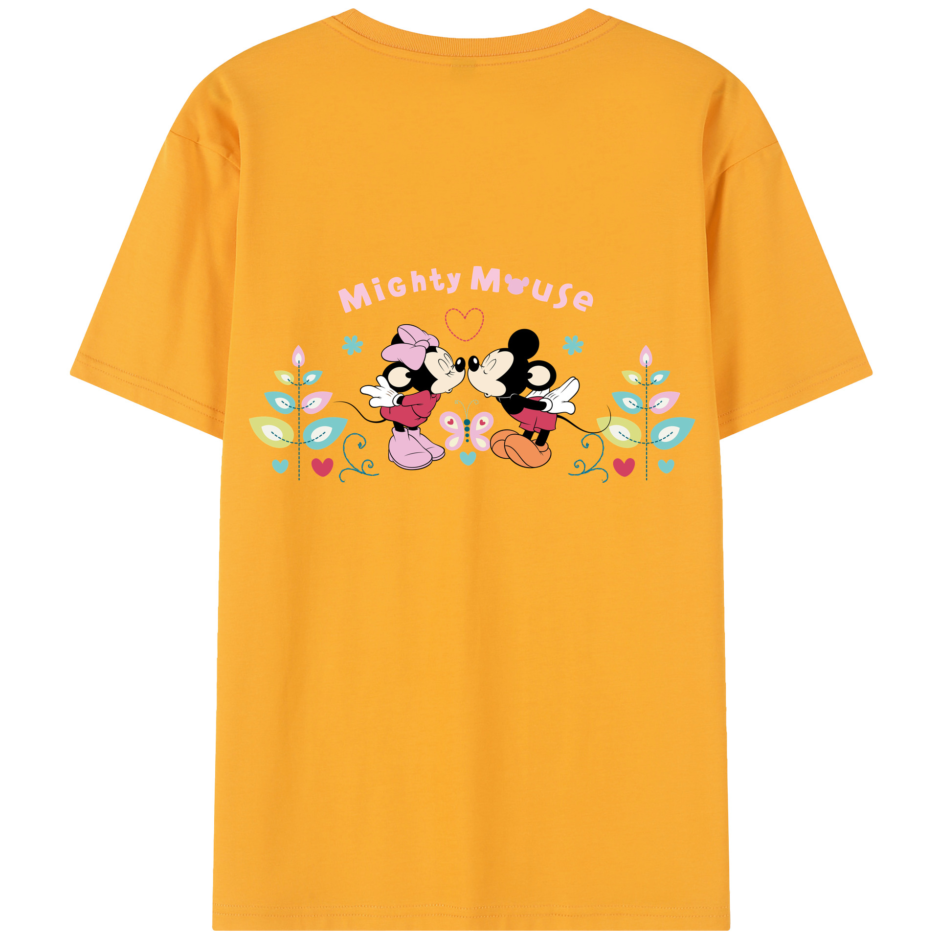 （画像用） ミッキーマウス Mickey Mouse 綿100％半袖Tシャツ（背面プリント）