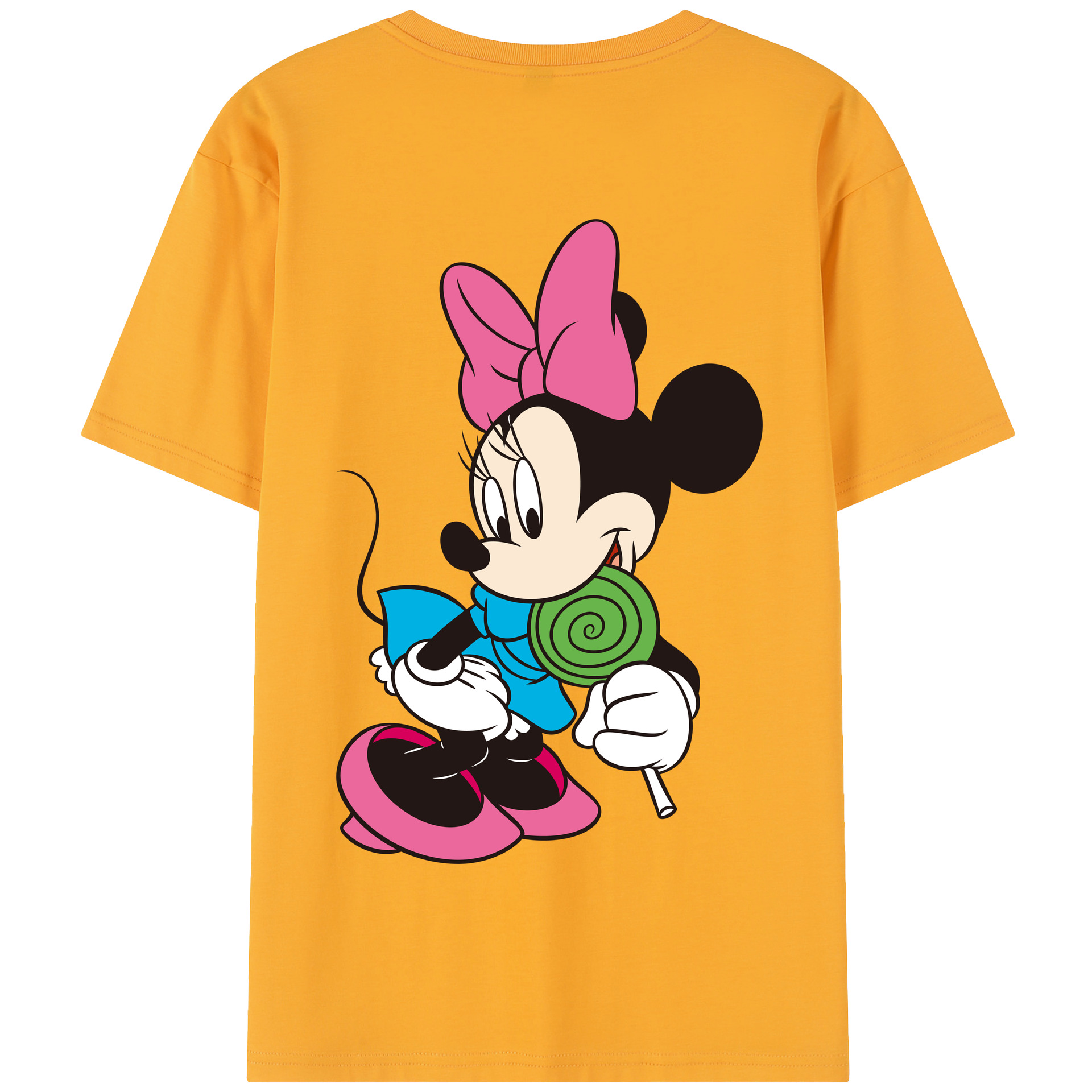 （画像用） ミッキーマウス Mickey Mouse 綿100％半袖Tシャツ（背面プリント）