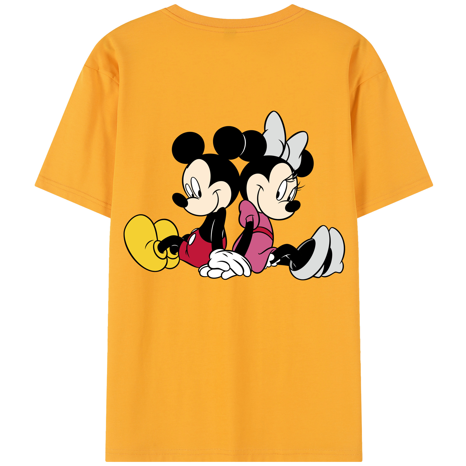 （画像用） ミッキーマウス Mickey Mouse 綿100％半袖Tシャツ（背面プリント）