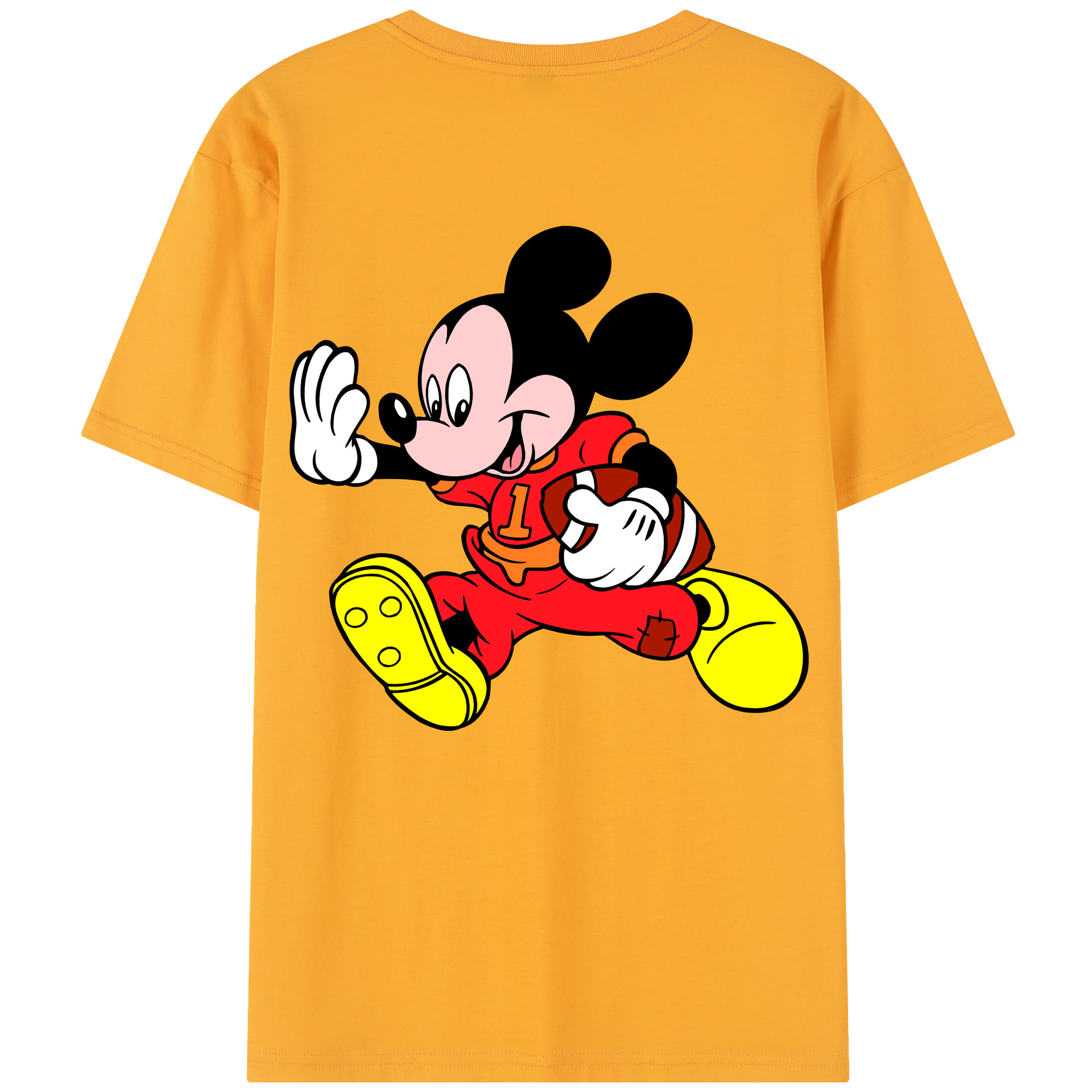 （画像用） ミッキーマウス Mickey Mouse 綿100％半袖Tシャツ（背面プリント）