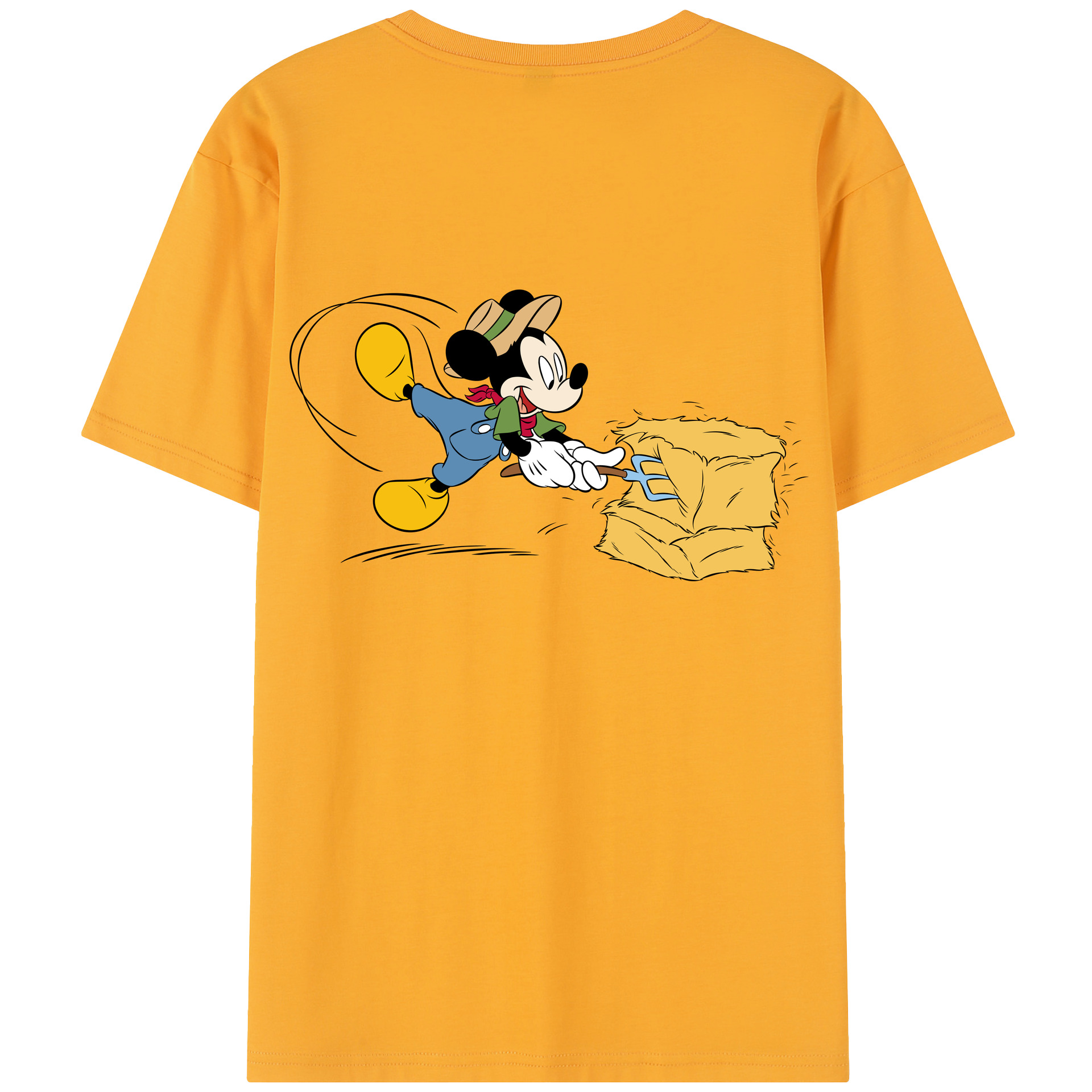 （画像用） ミッキーマウス Mickey Mouse 綿100％半袖Tシャツ（背面プリント）