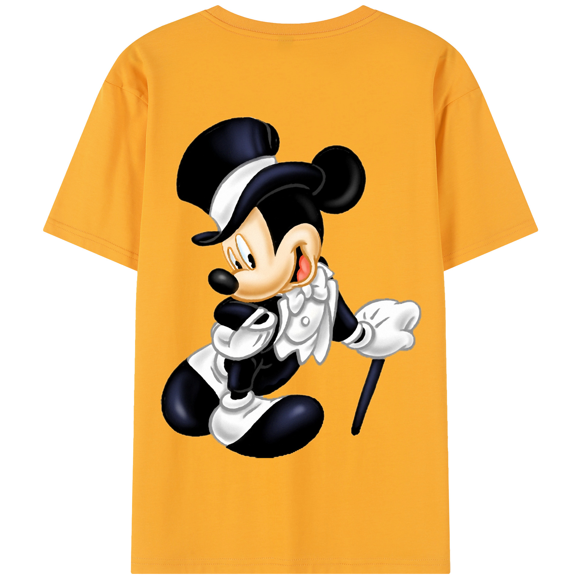 （画像用） ミッキーマウス Mickey Mouse 綿100％半袖Tシャツ（背面プリント）