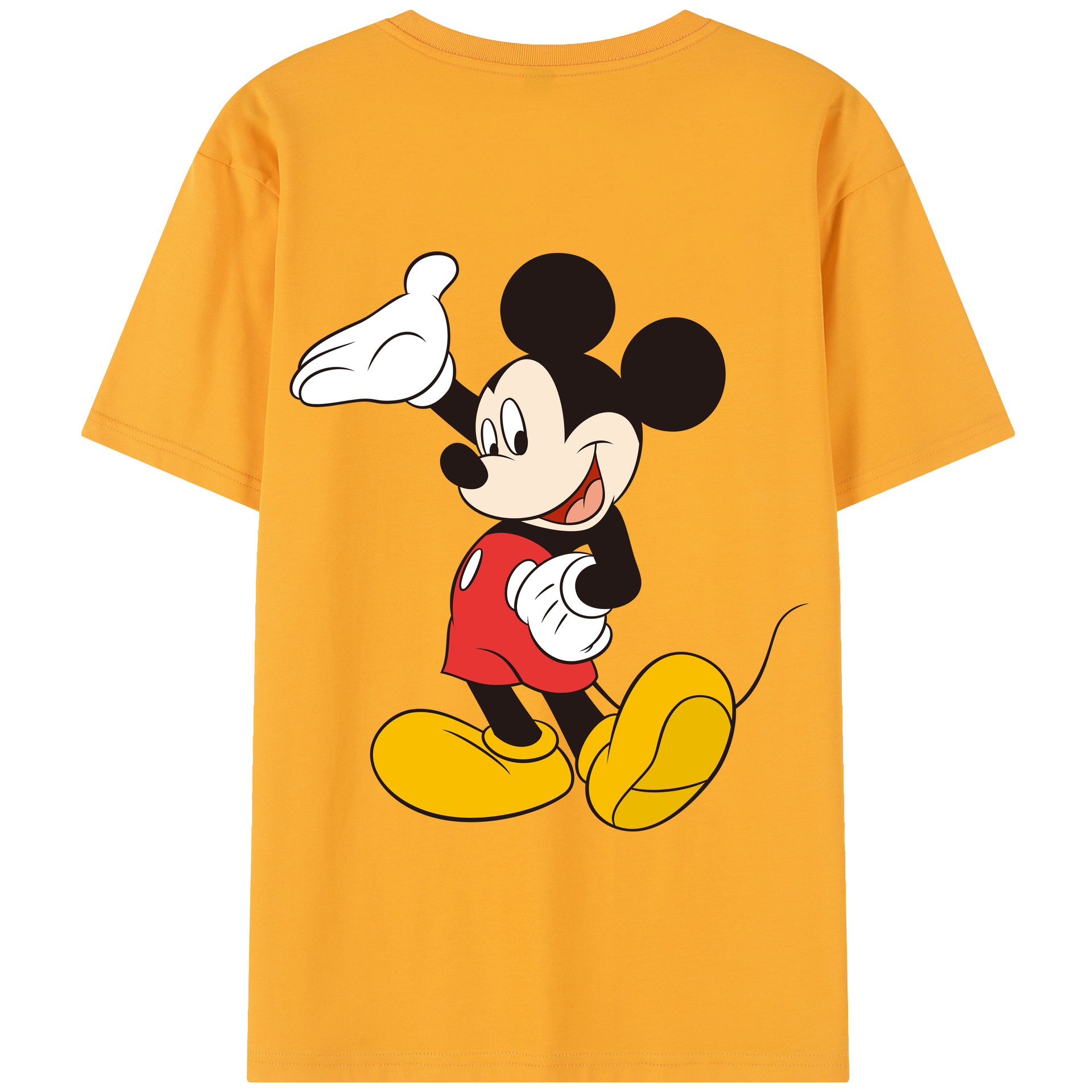 （画像用） ミッキーマウス Mickey Mouse 綿100％半袖Tシャツ（背面プリント）