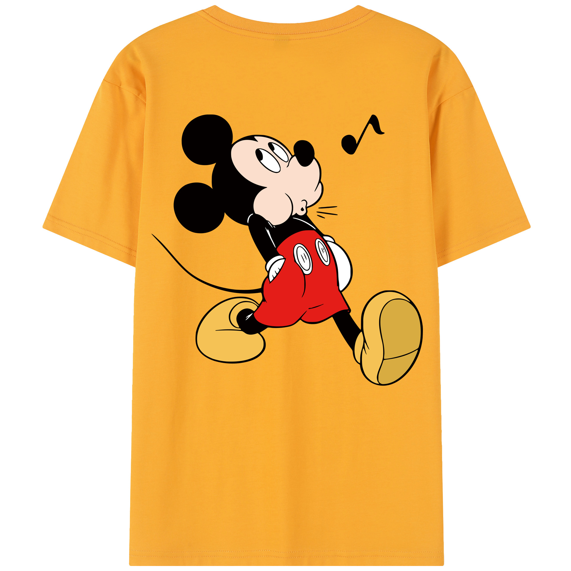 （画像用） ミッキーマウス Mickey Mouse 綿100％半袖Tシャツ（背面プリント）