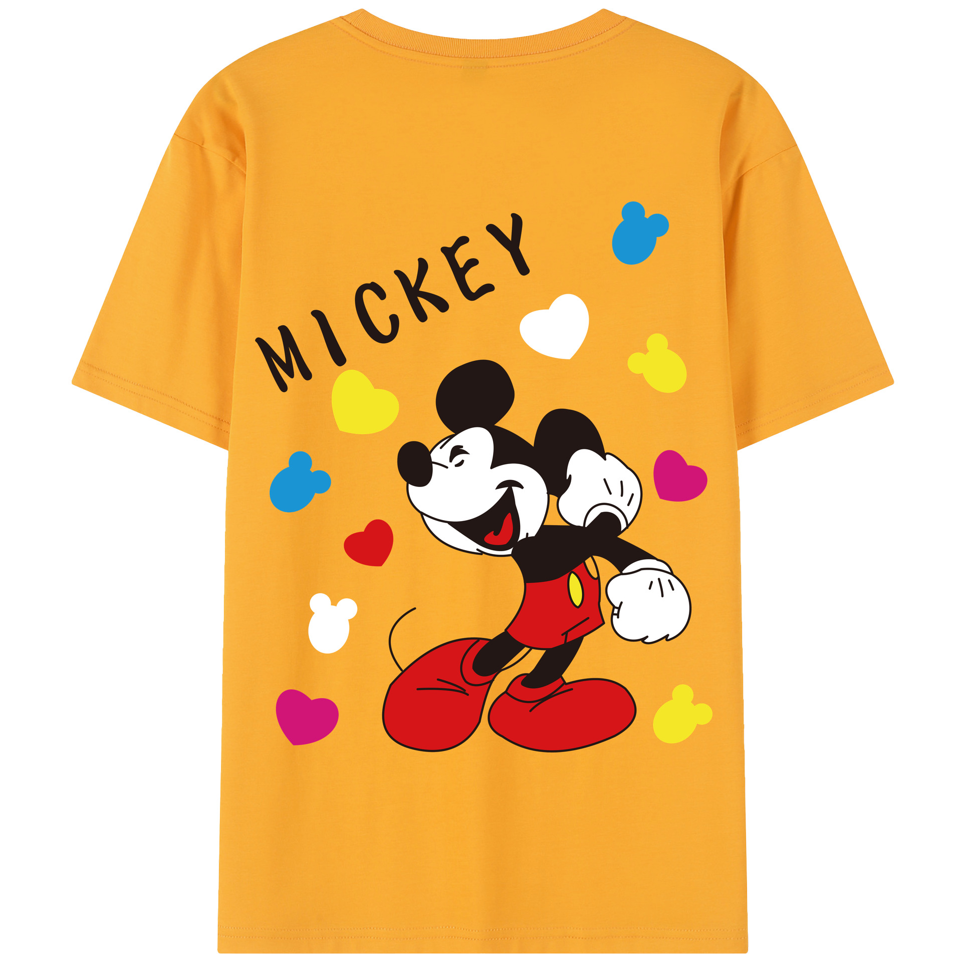 （画像用） ミッキーマウス Mickey Mouse 綿100％半袖Tシャツ（背面プリント）