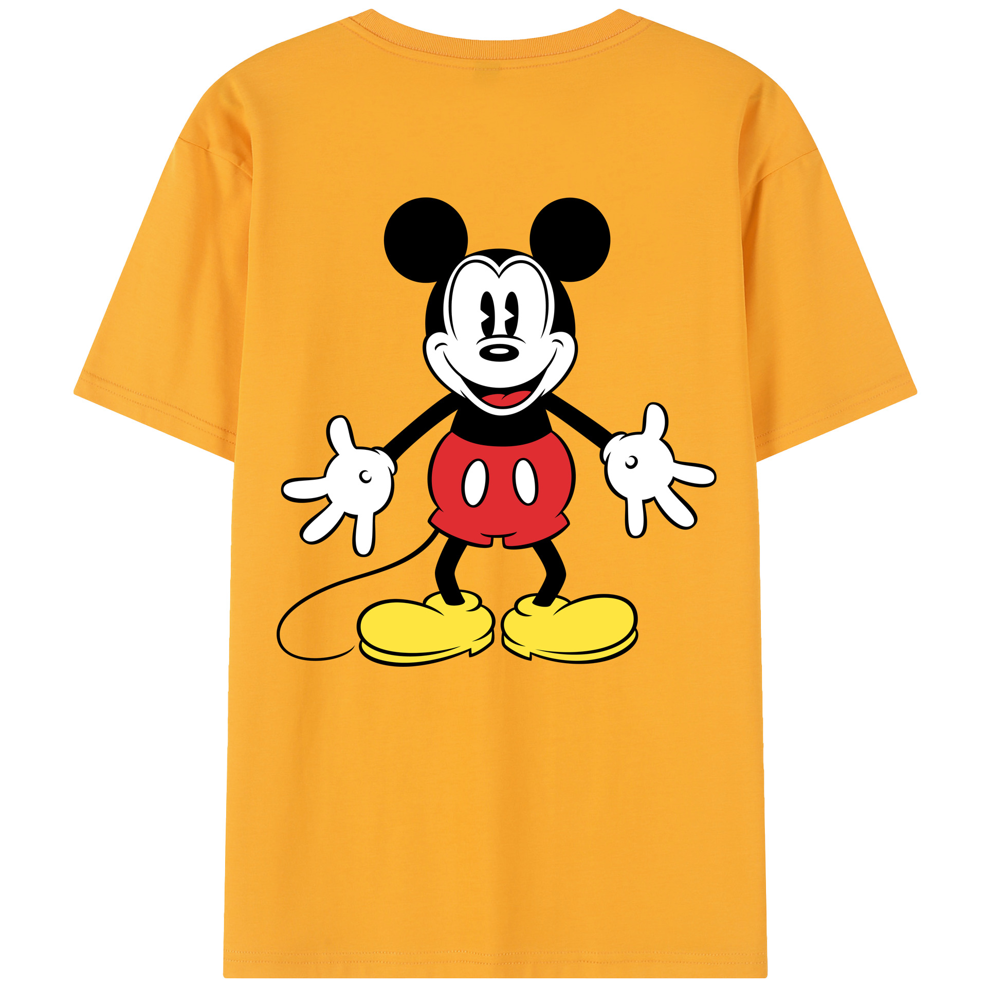（画像用） ミッキーマウス Mickey Mouse 綿100％半袖Tシャツ（背面プリント）