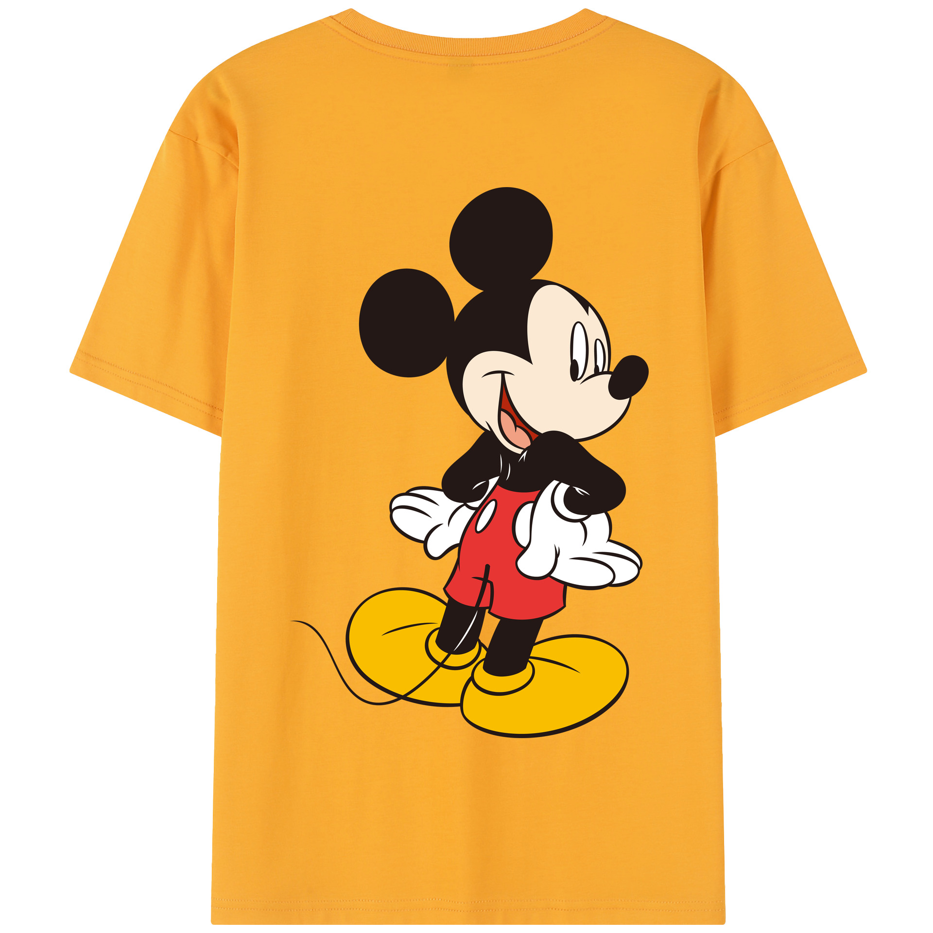 （画像用） ミッキーマウス Mickey Mouse 綿100％半袖Tシャツ（背面プリント）
