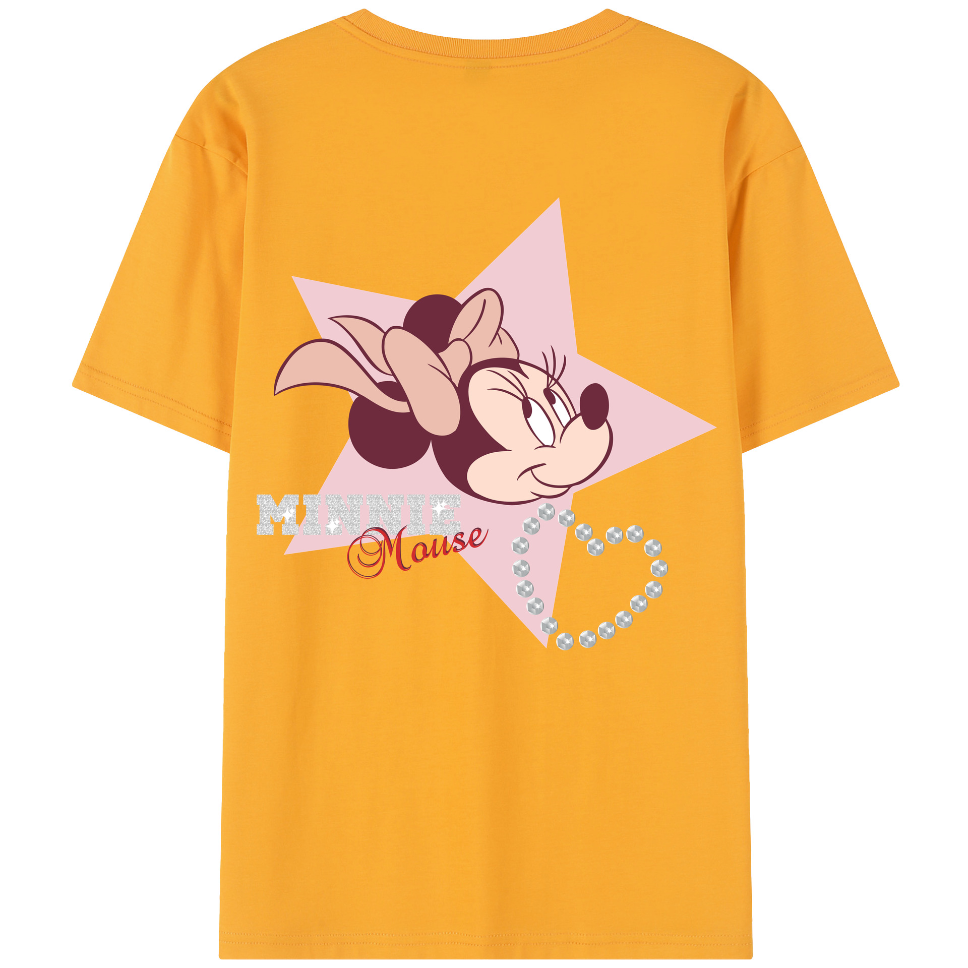 （画像用） ミッキーマウス Mickey Mouse 綿100％半袖Tシャツ（背面プリント）