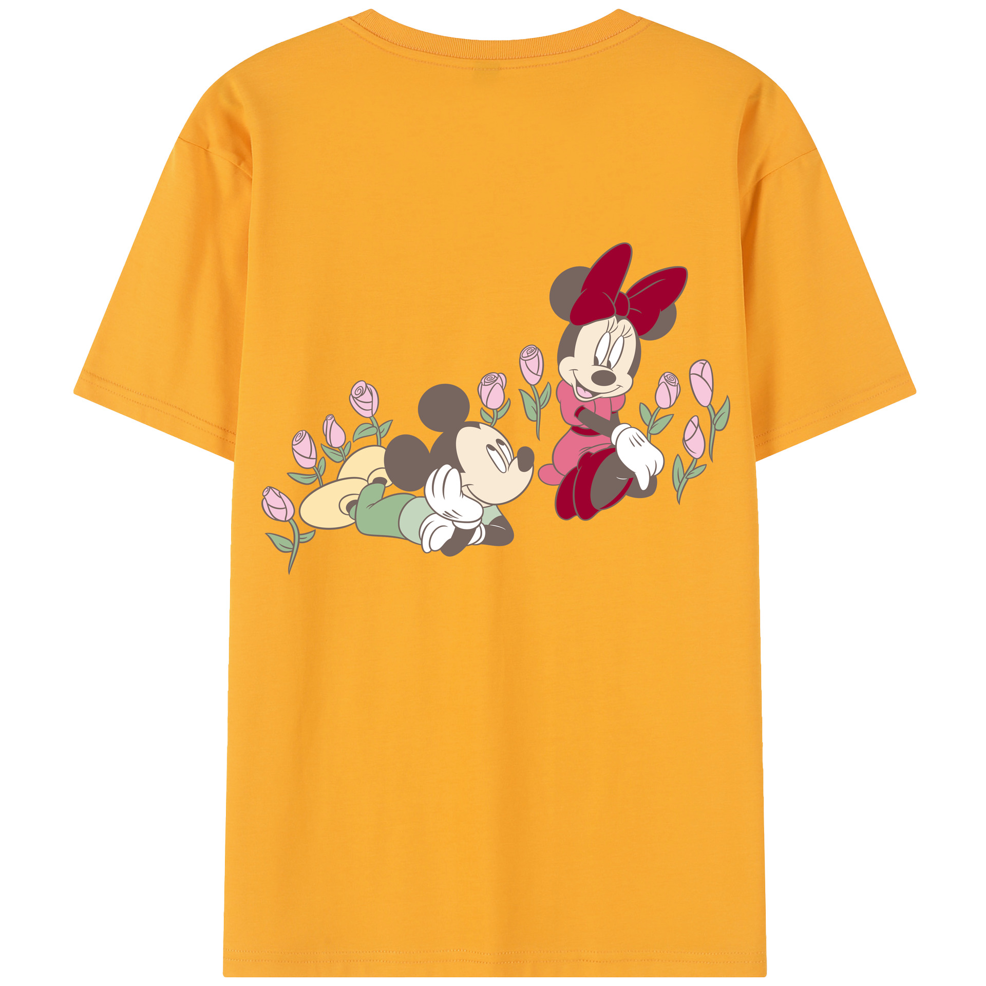 （画像用） ミッキーマウス Mickey Mouse 綿100％半袖Tシャツ（背面プリント）