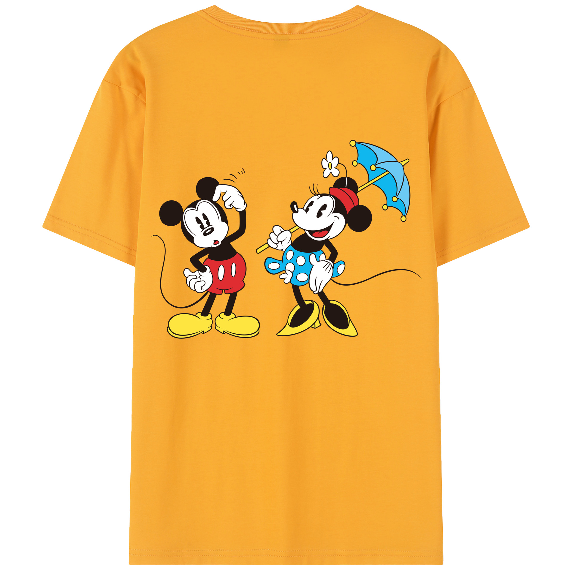 （画像用） ミッキーマウス Mickey Mouse 綿100％半袖Tシャツ（背面プリント）