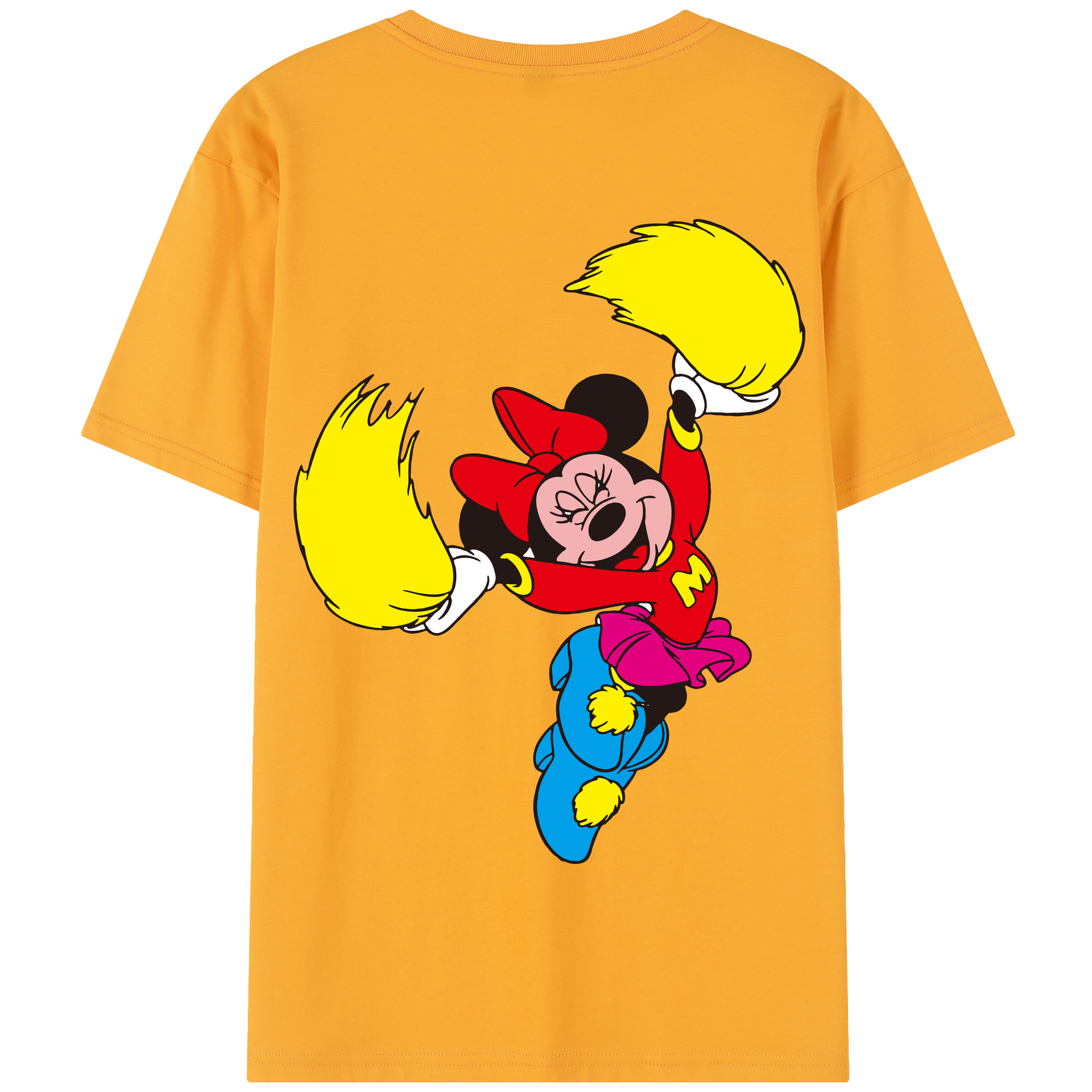 （画像用） ミッキーマウス Mickey Mouse 綿100％半袖Tシャツ（背面プリント）
