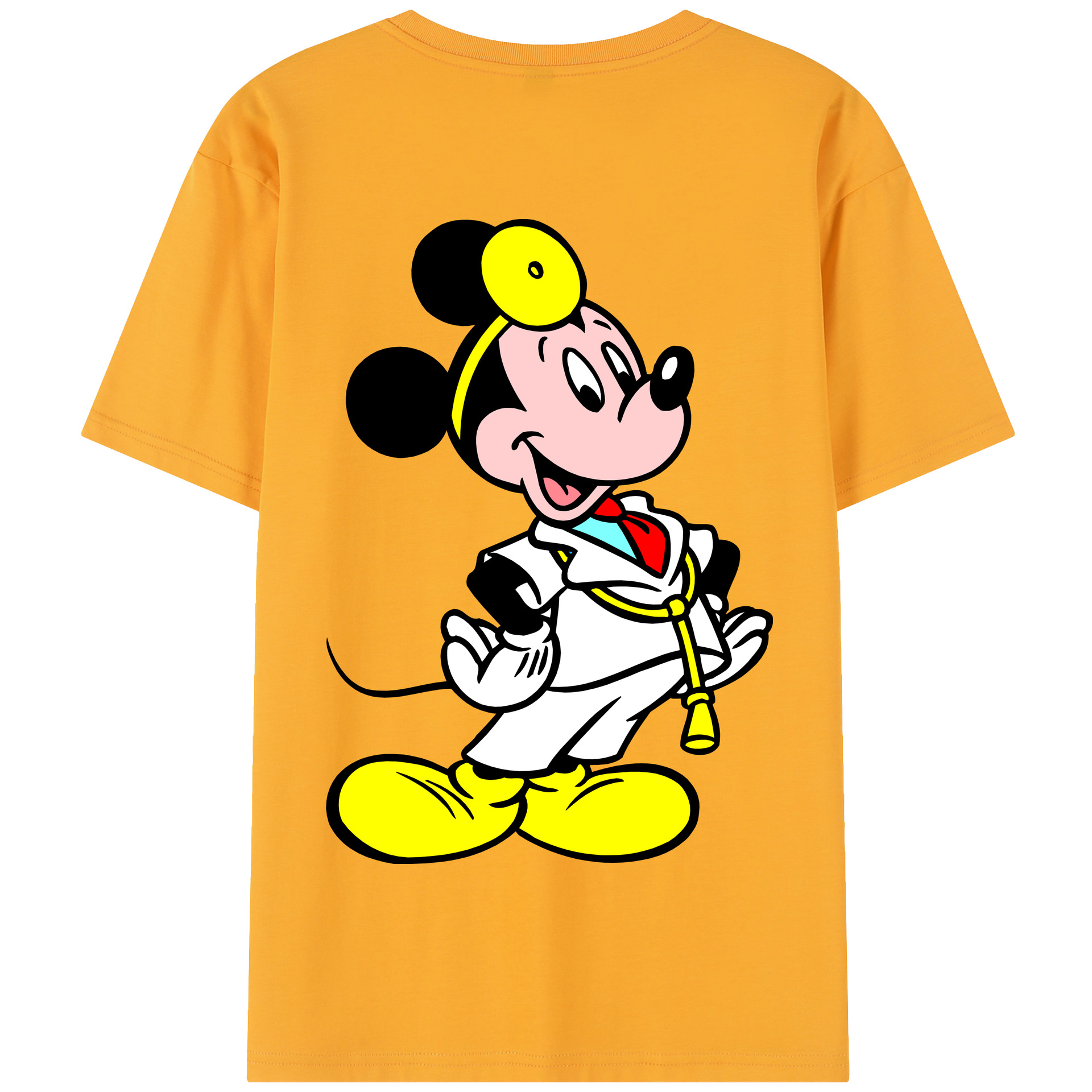 （画像用） ミッキーマウス Mickey Mouse 綿100％半袖Tシャツ（背面プリント）