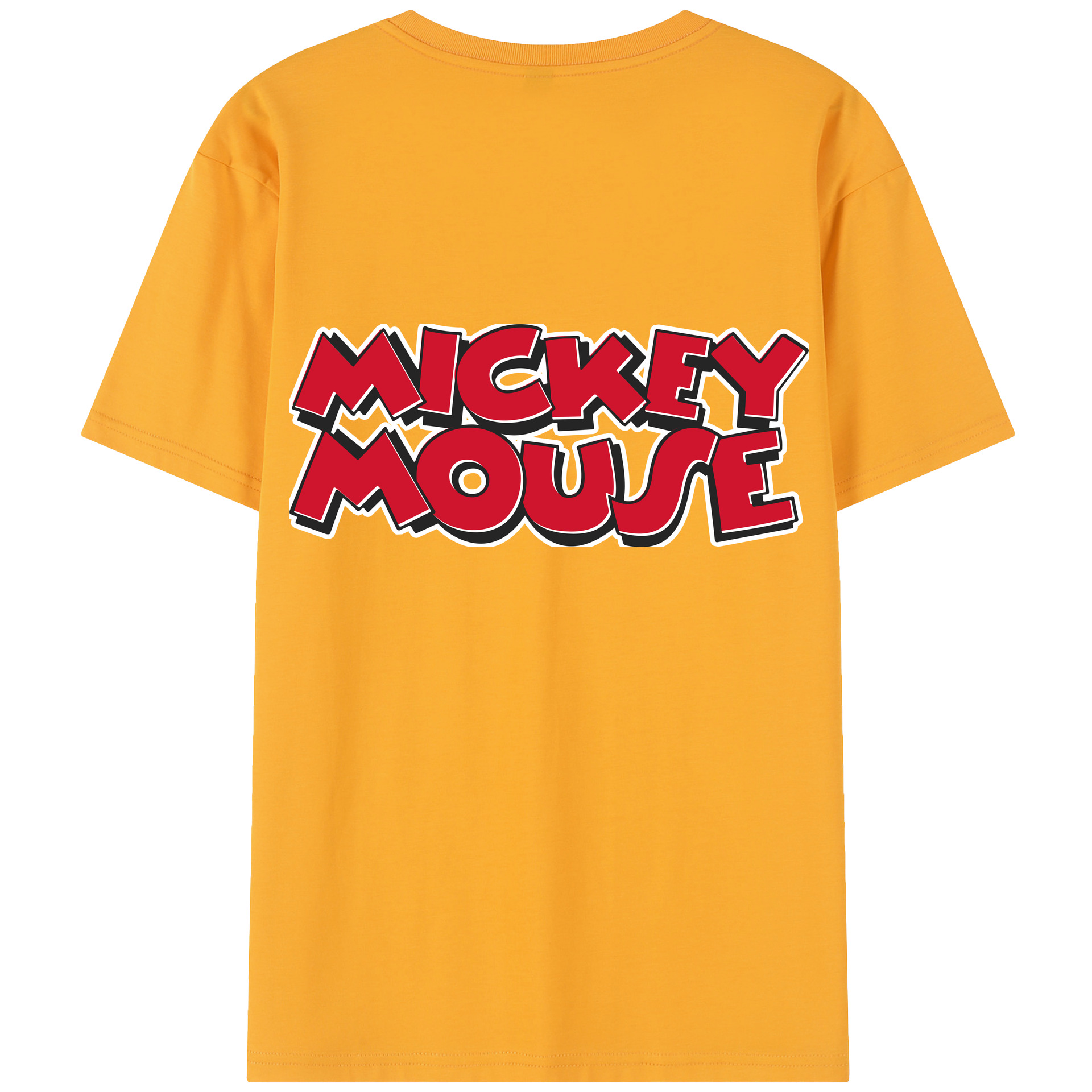 （画像用） ミッキーマウス Mickey Mouse 綿100％半袖Tシャツ（背面プリント）
